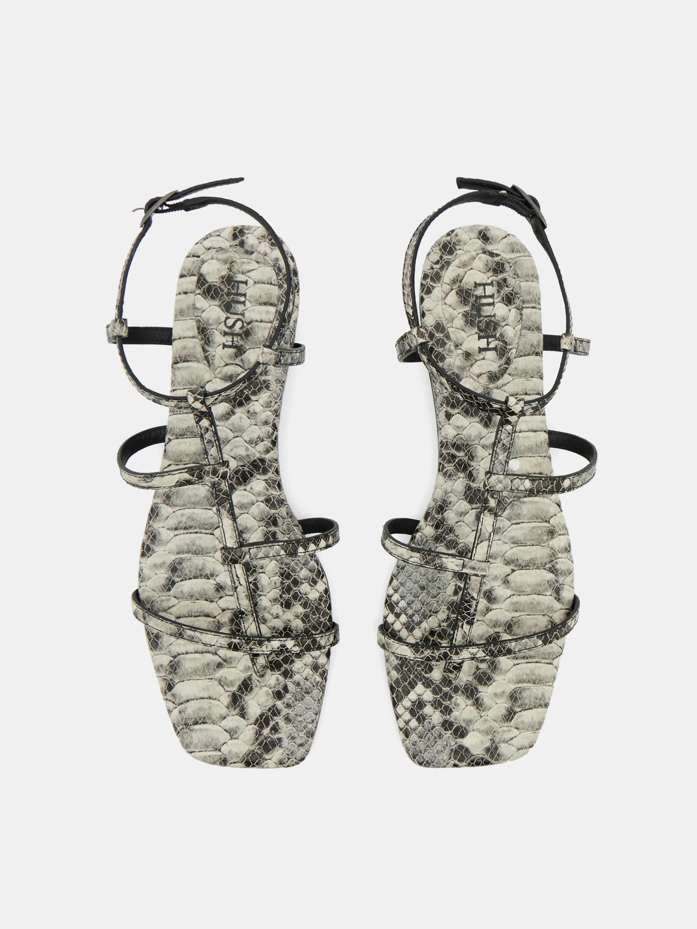 012893-2812-04 Leather Strappy Low Heel Sandals