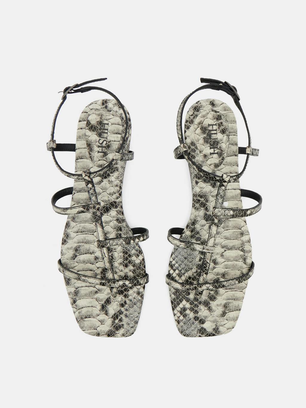 012893-2812-04 Leather Strappy Low Heel Sandals