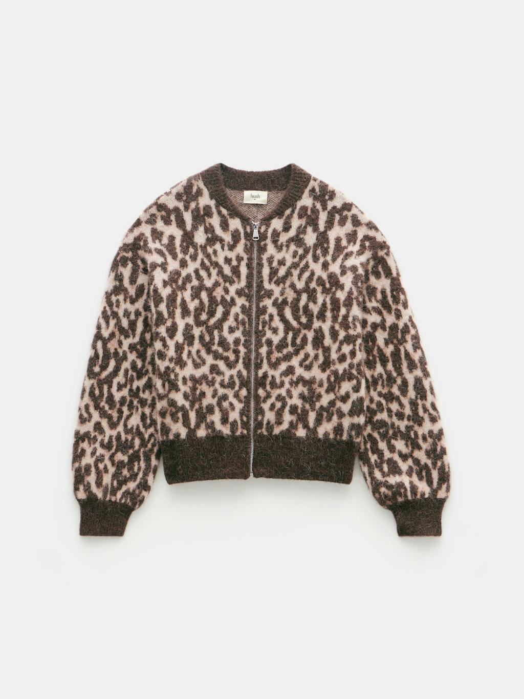 012151-0676-07 Susie Brushed Animal Bomber Jacket