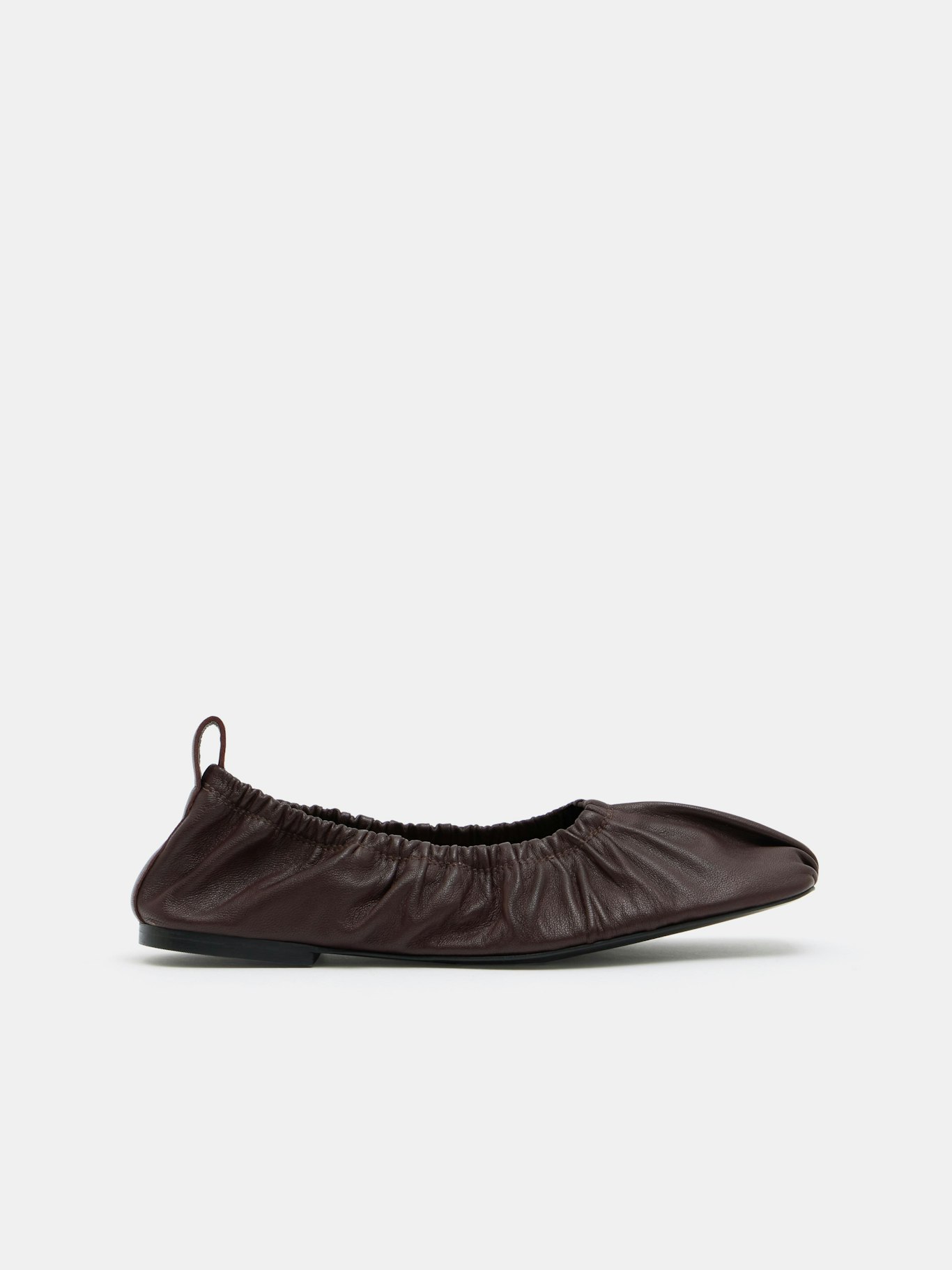 011773-3070-01 Ruby Ruched Leather Ballet Flats