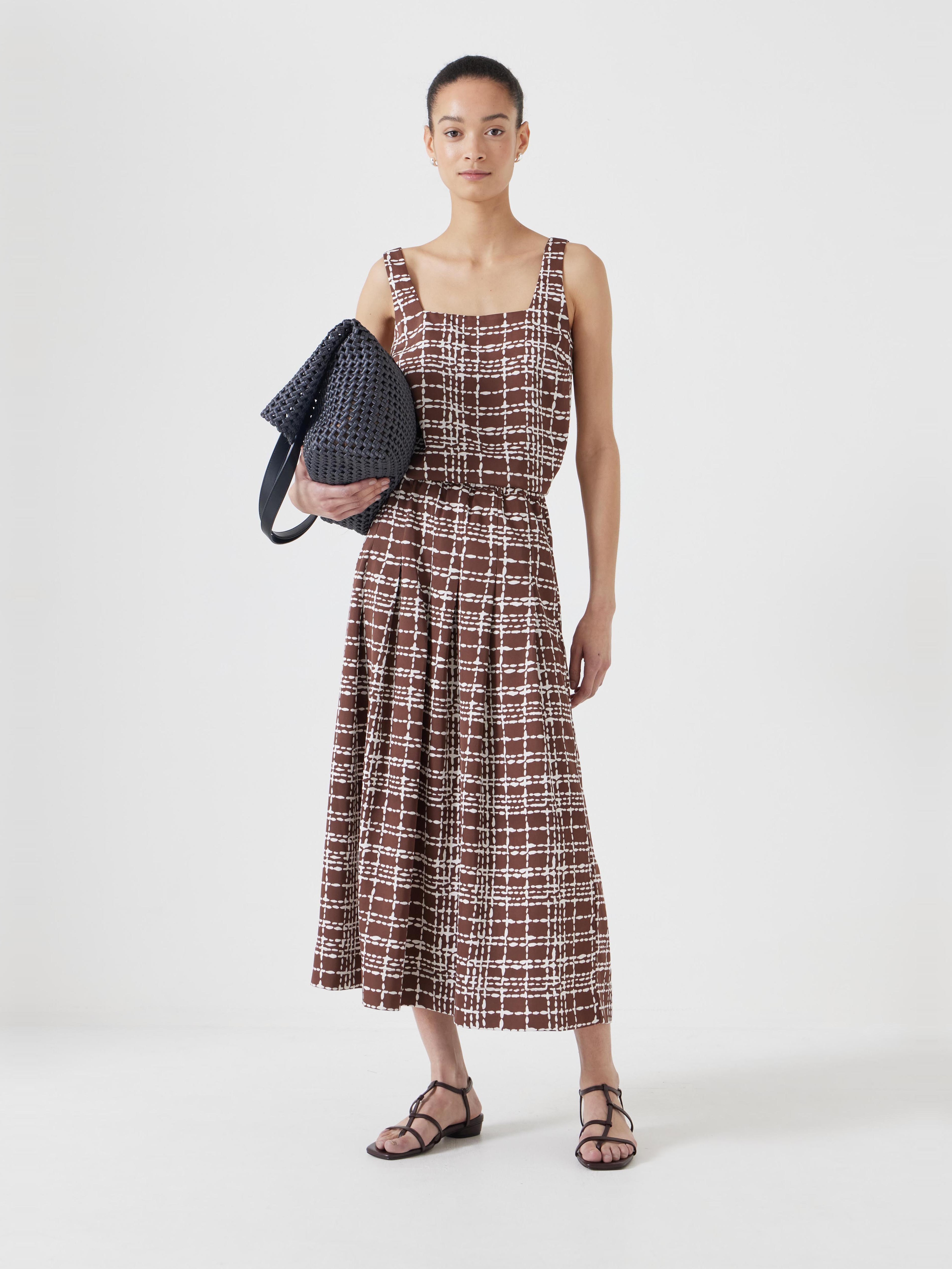 Satin Twill Square Neckline Tank Top