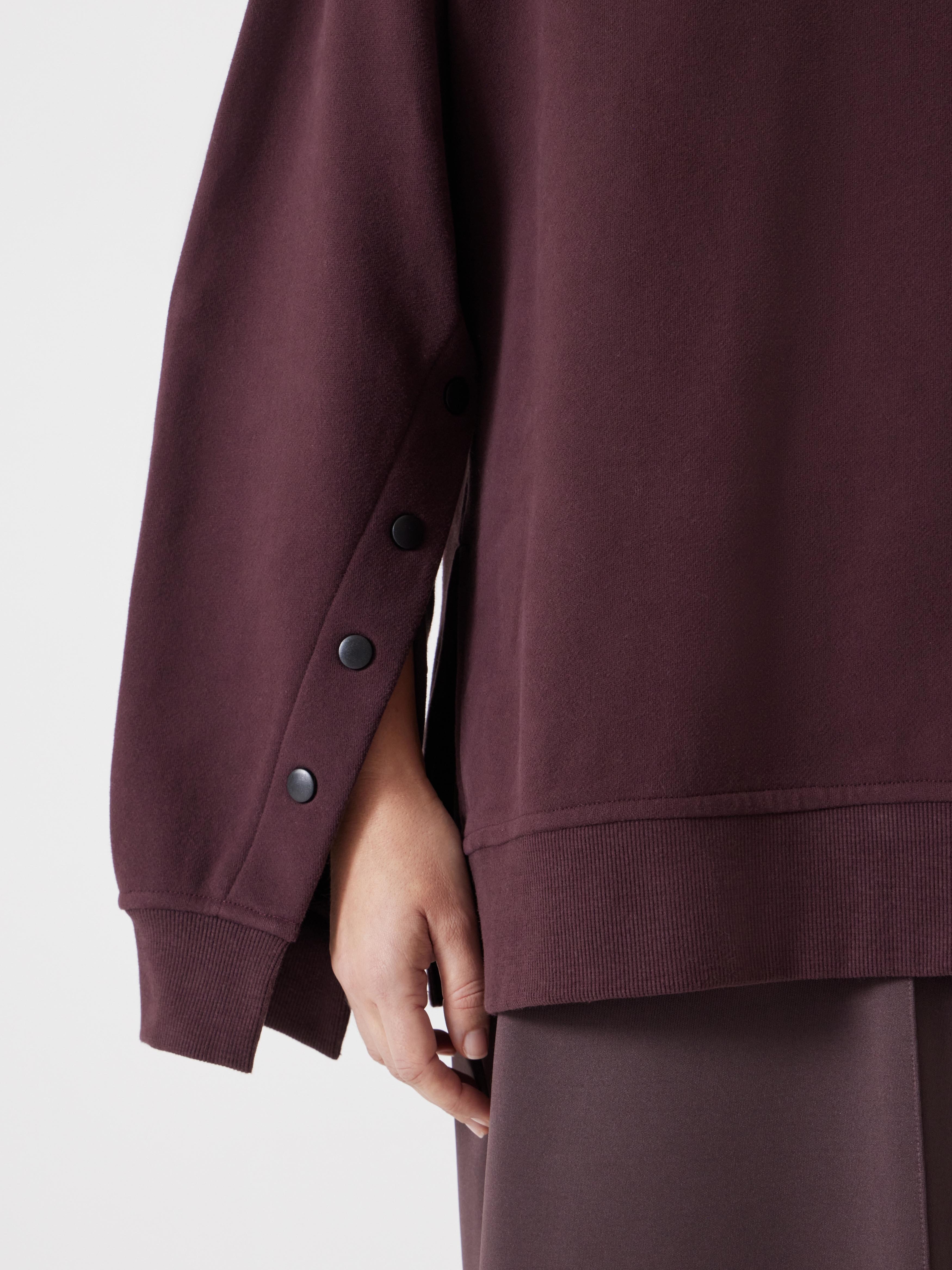 Popper Detail Sweatshirt