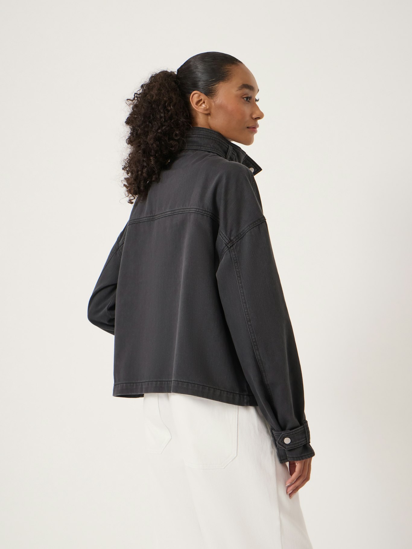 014459-0462-03 Melinda Supersoft Relaxed Funnel Neck Utility Jacket