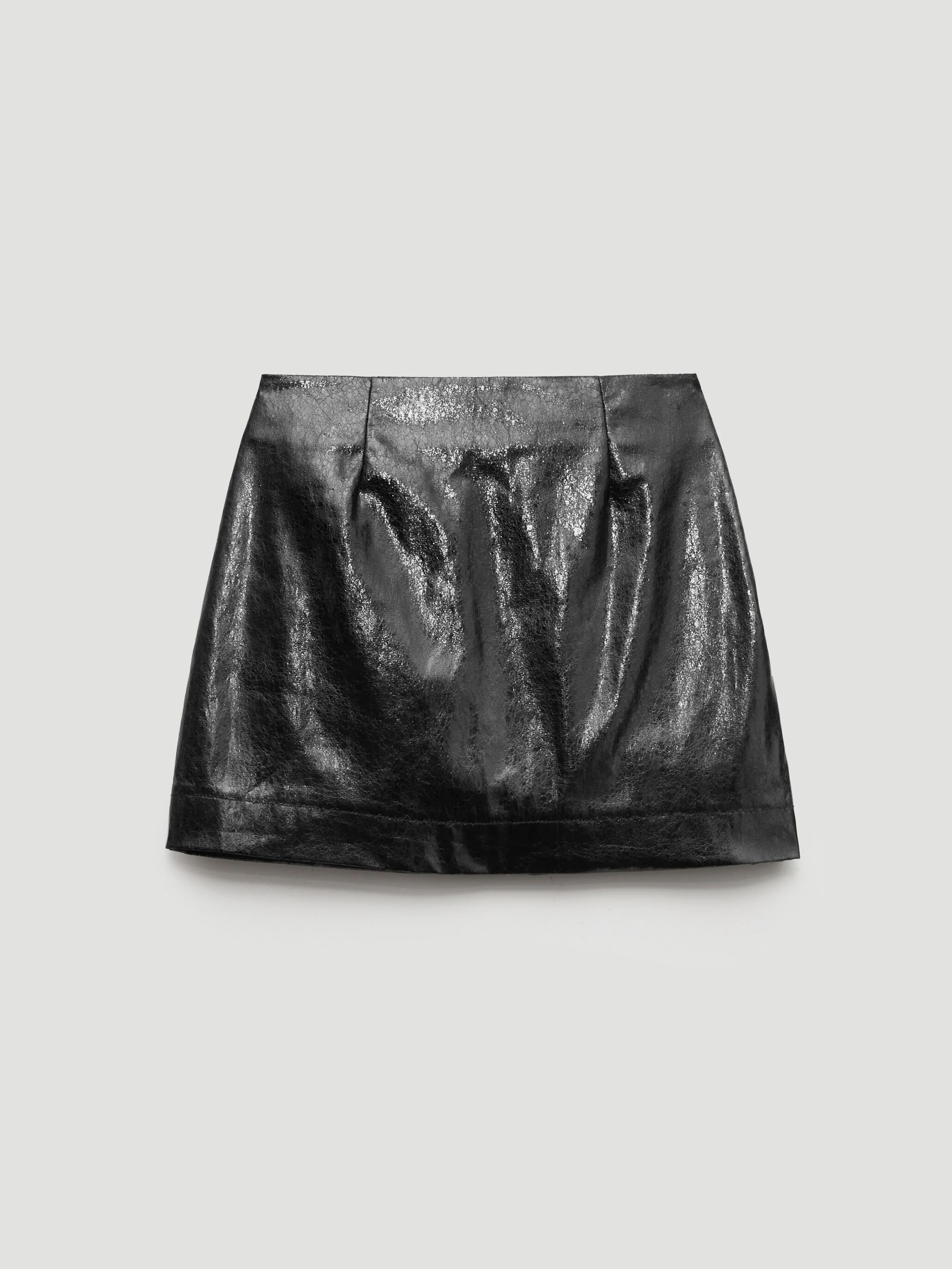 Crackle Patent Mini Skirt