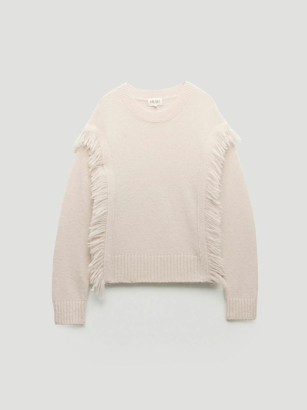 013799-4659-07 Alpaca Blend Fringe Knitted Jumper