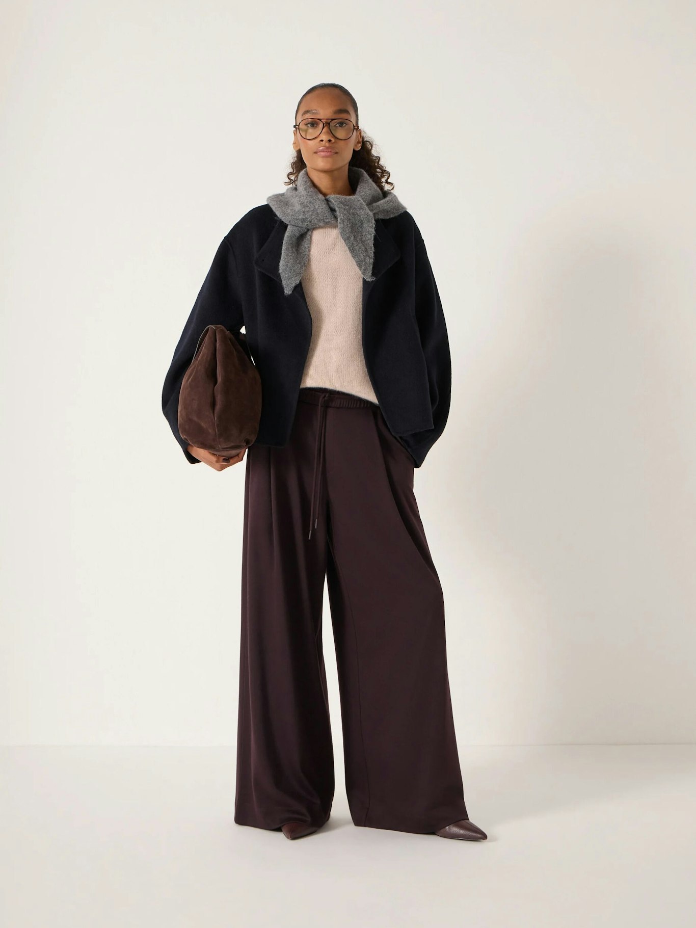 014278-1677-01 Linnie Pure Wool Double Faced Collarless Jacket