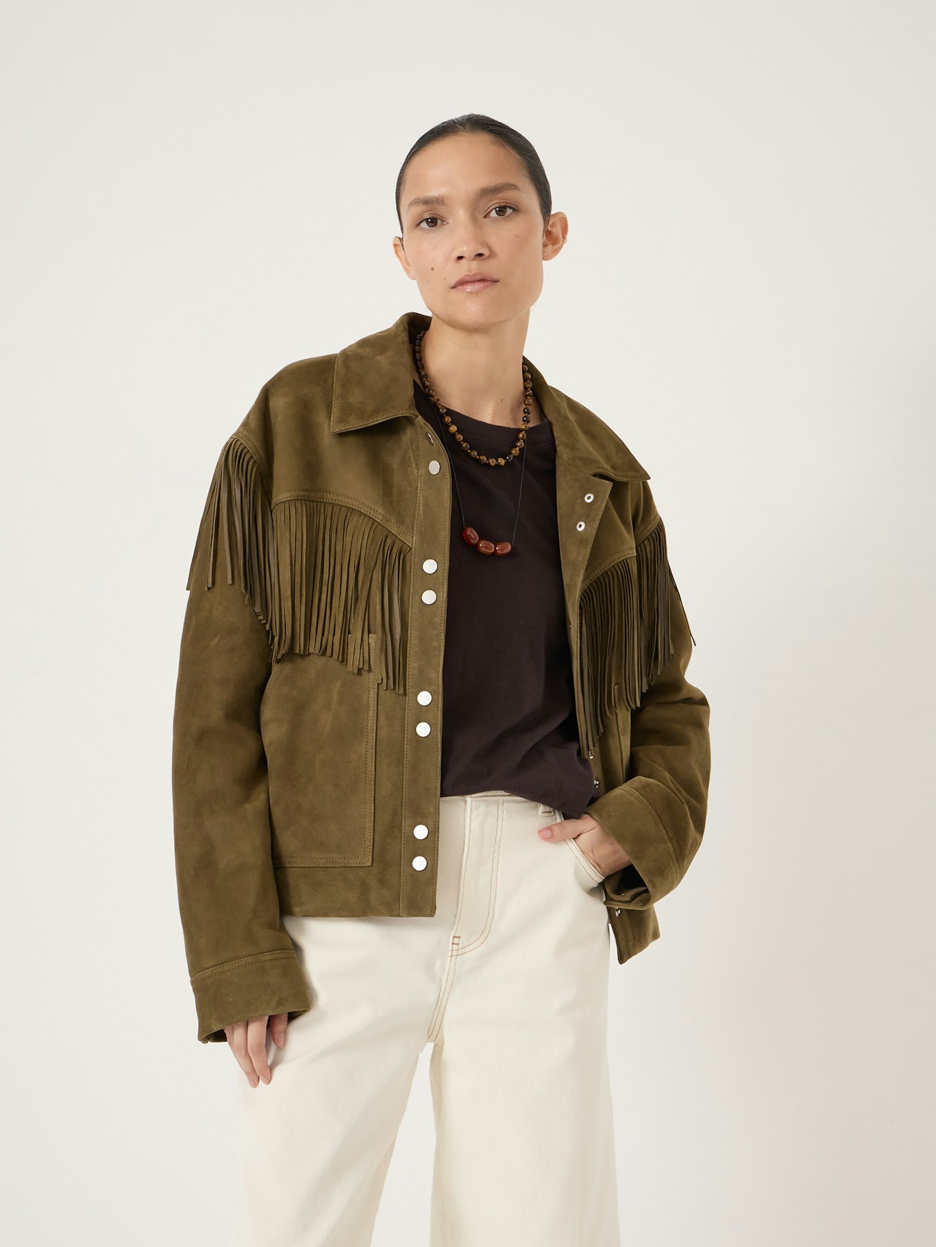 015006-2998-01 Oona Fringe Pure Suede Jacket