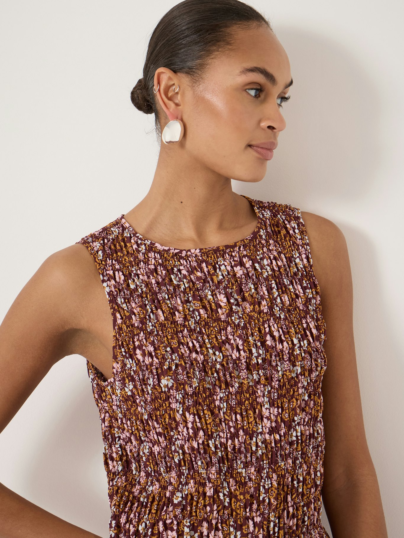 015299-4894-04 Shirred Chiffon Top
