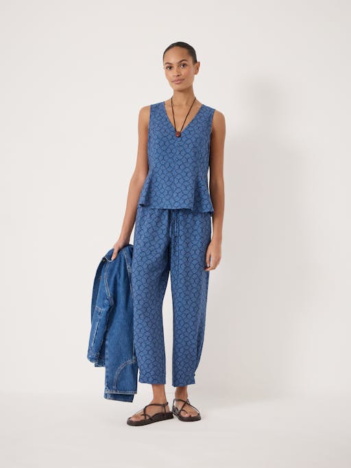 Sybil V Neck Air Flow Godet Top