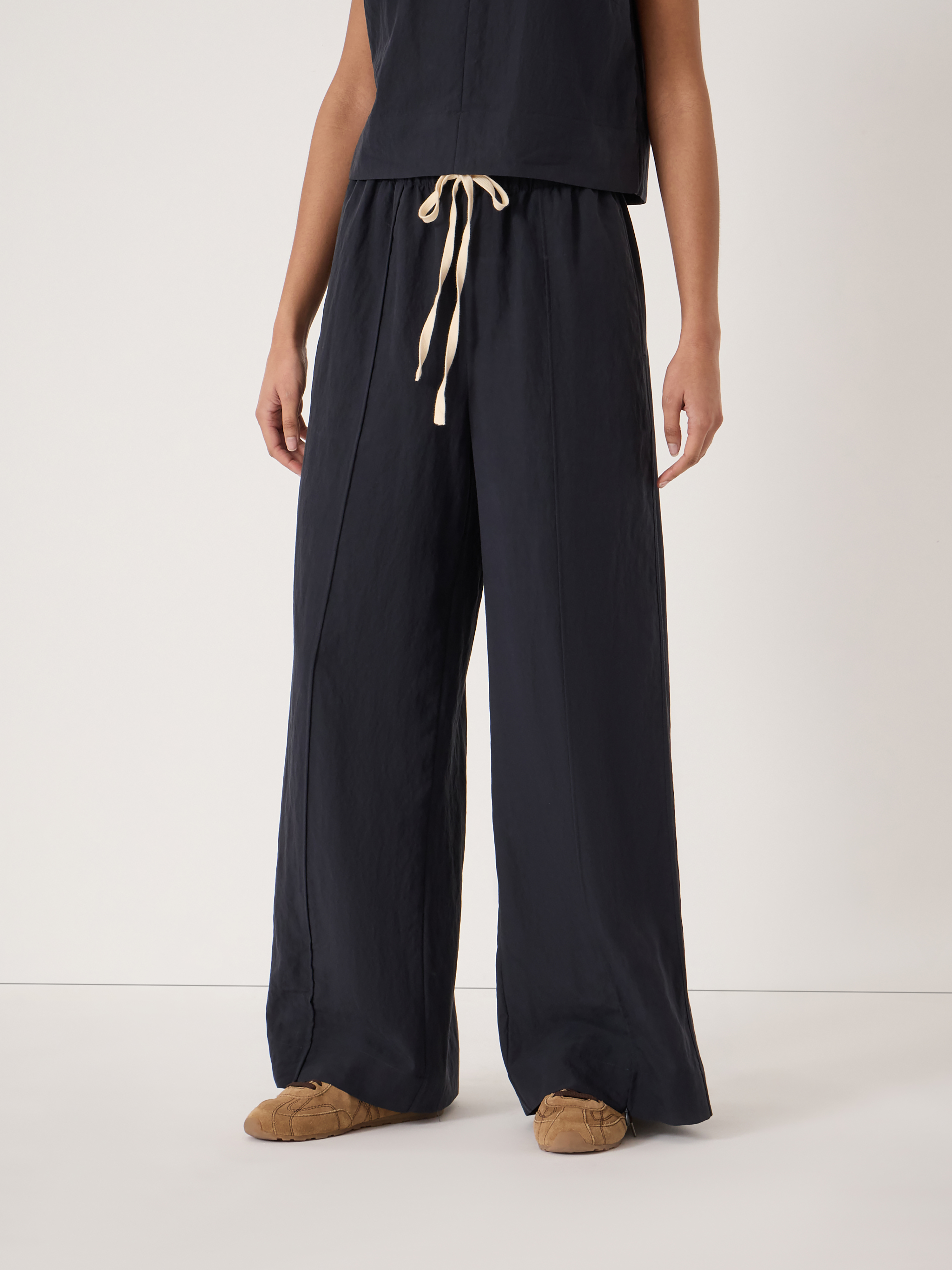 Peony Wide Leg Textured Trousers