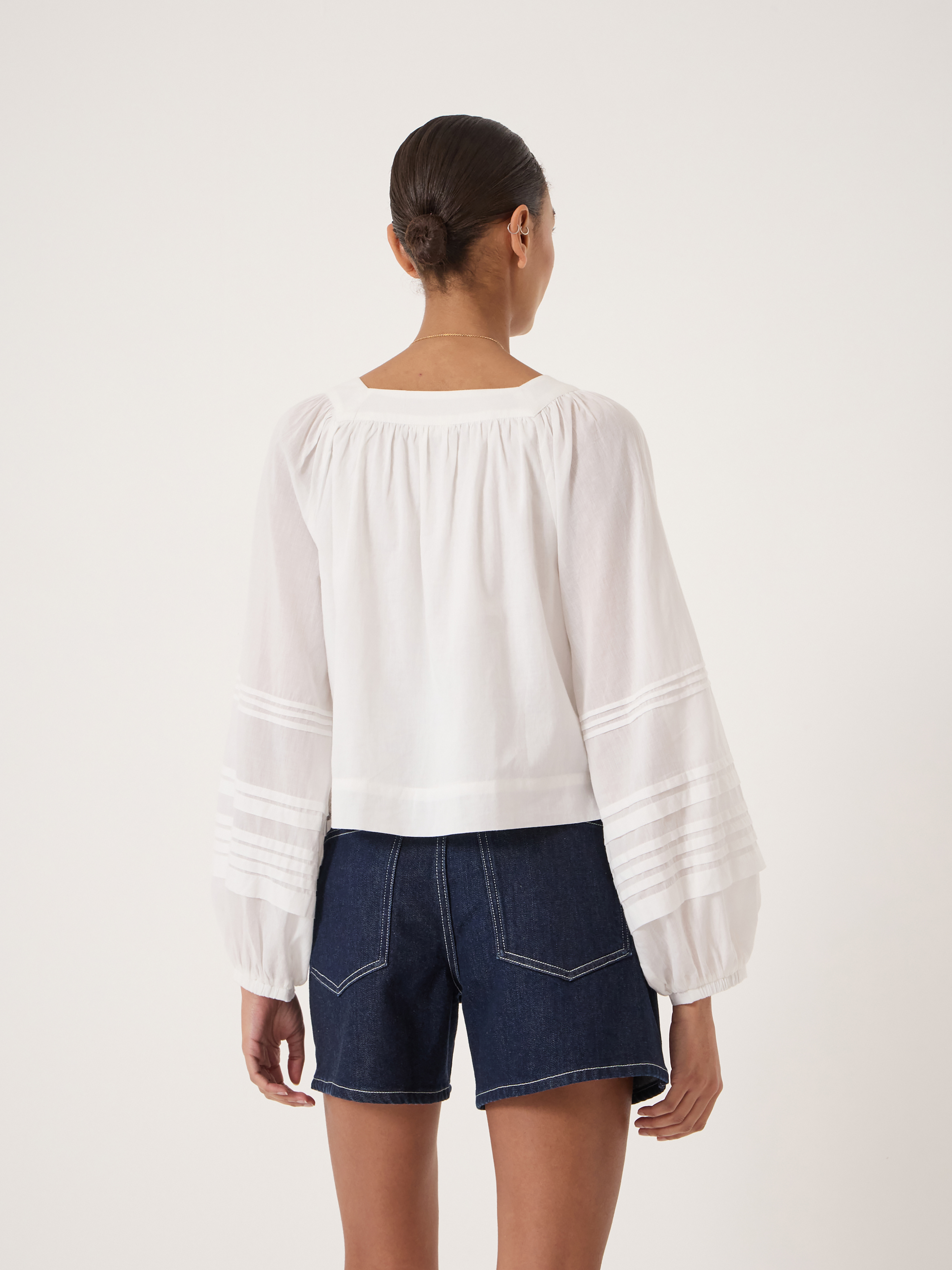 Raye Square Neckline Cotton Blouse