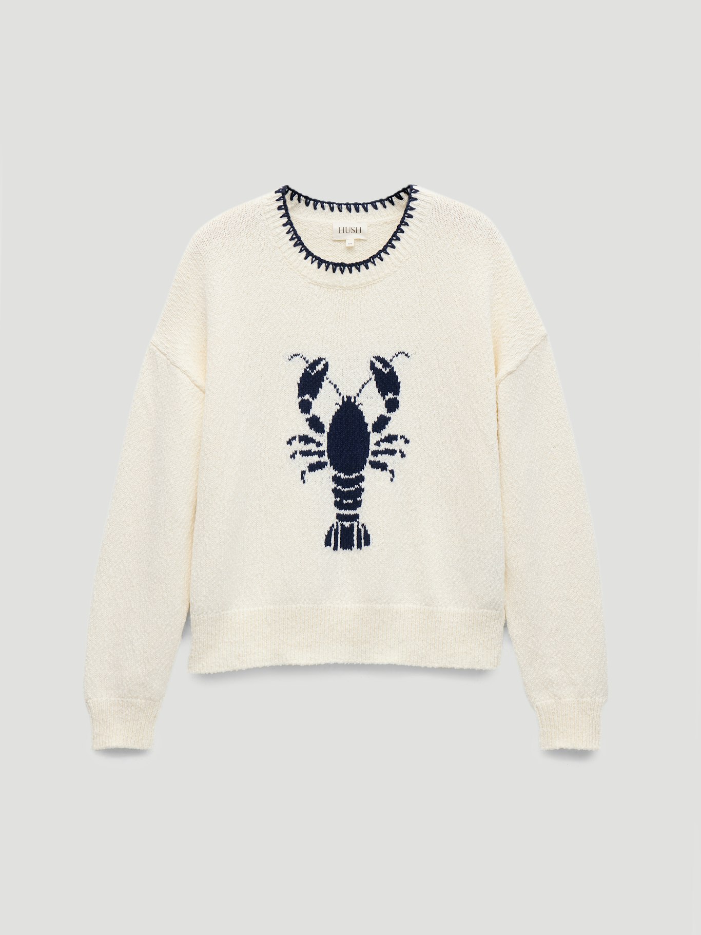 014597-0340-07 Hallie Crew Neck Lobster Graphic Knitted Jumper