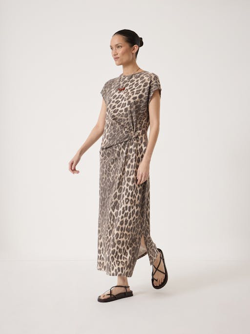 Athena Twist-Detail Jersey Dress