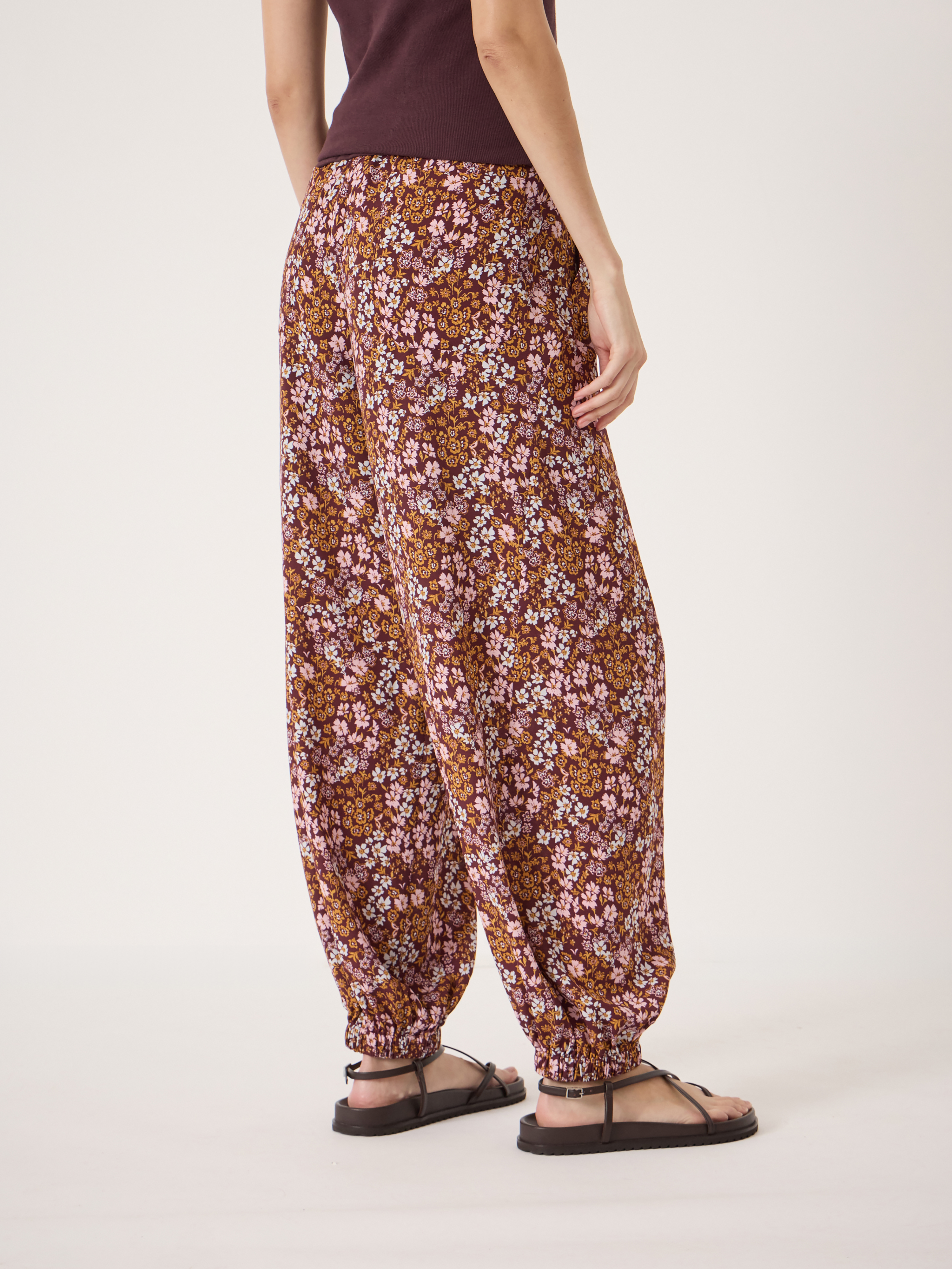 Nyra Printed Balloon Hem Trousers