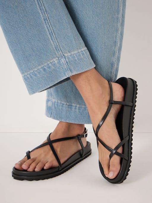 Theo Leather Strappy Sandals