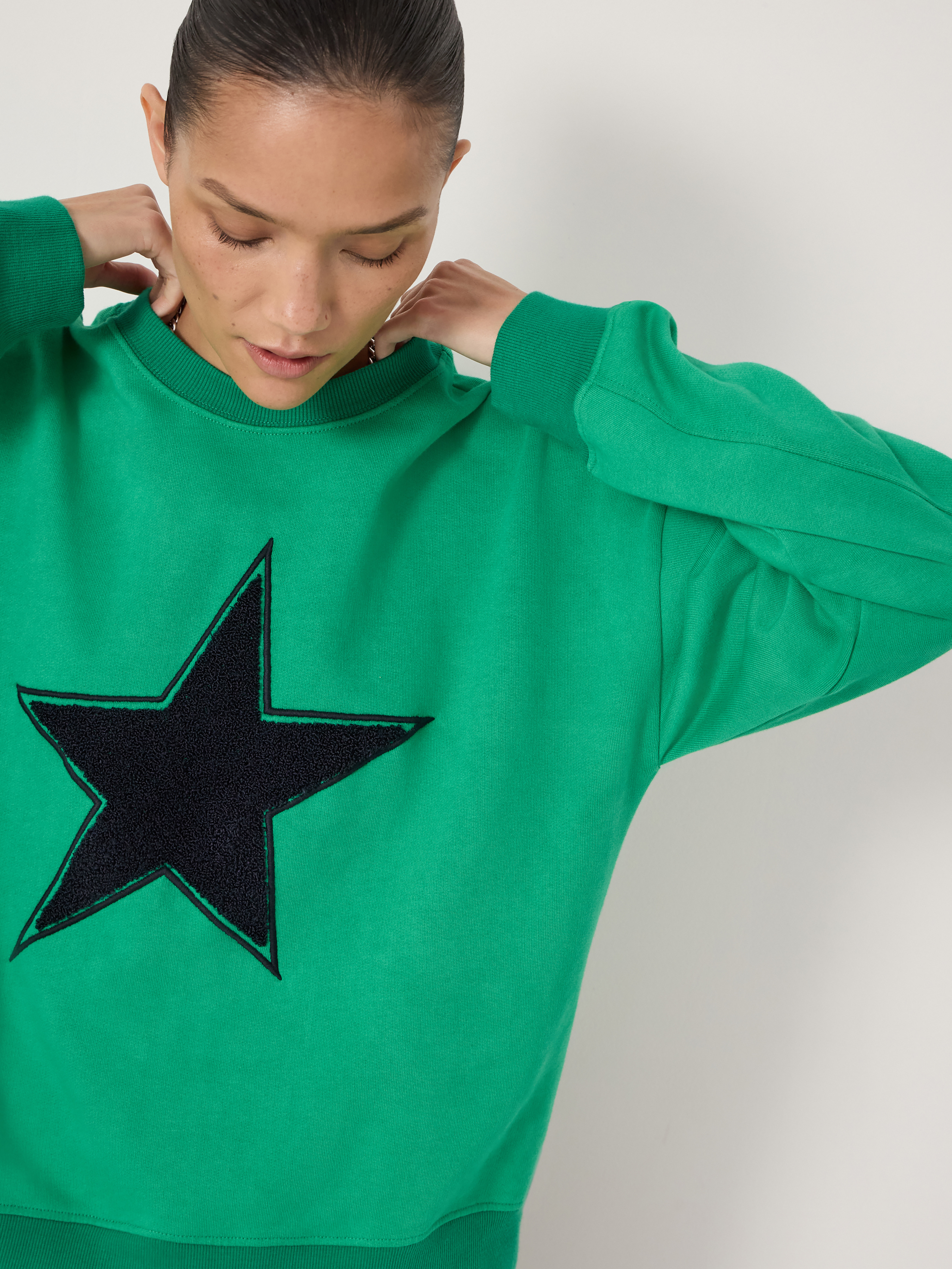 Star Graphic Towelling Sweatshirt