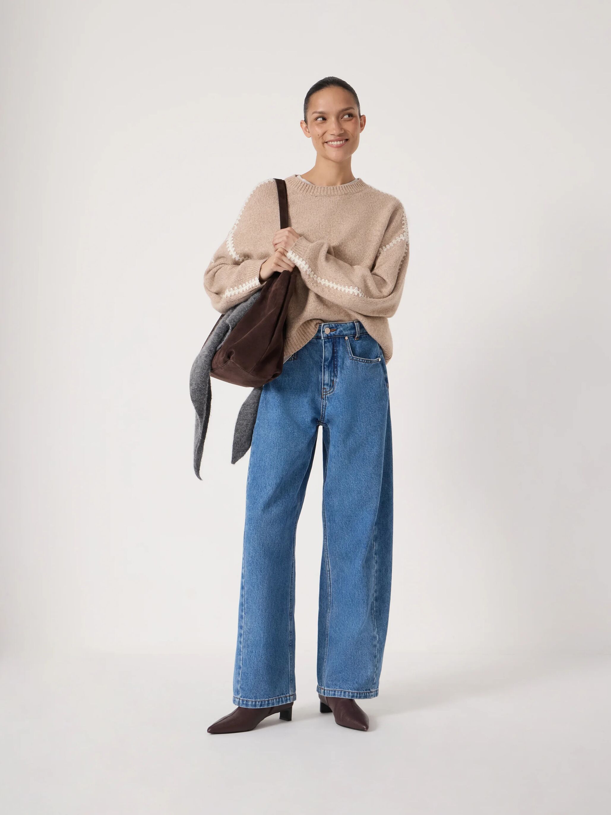 Saskia Straight Seamed Jeans