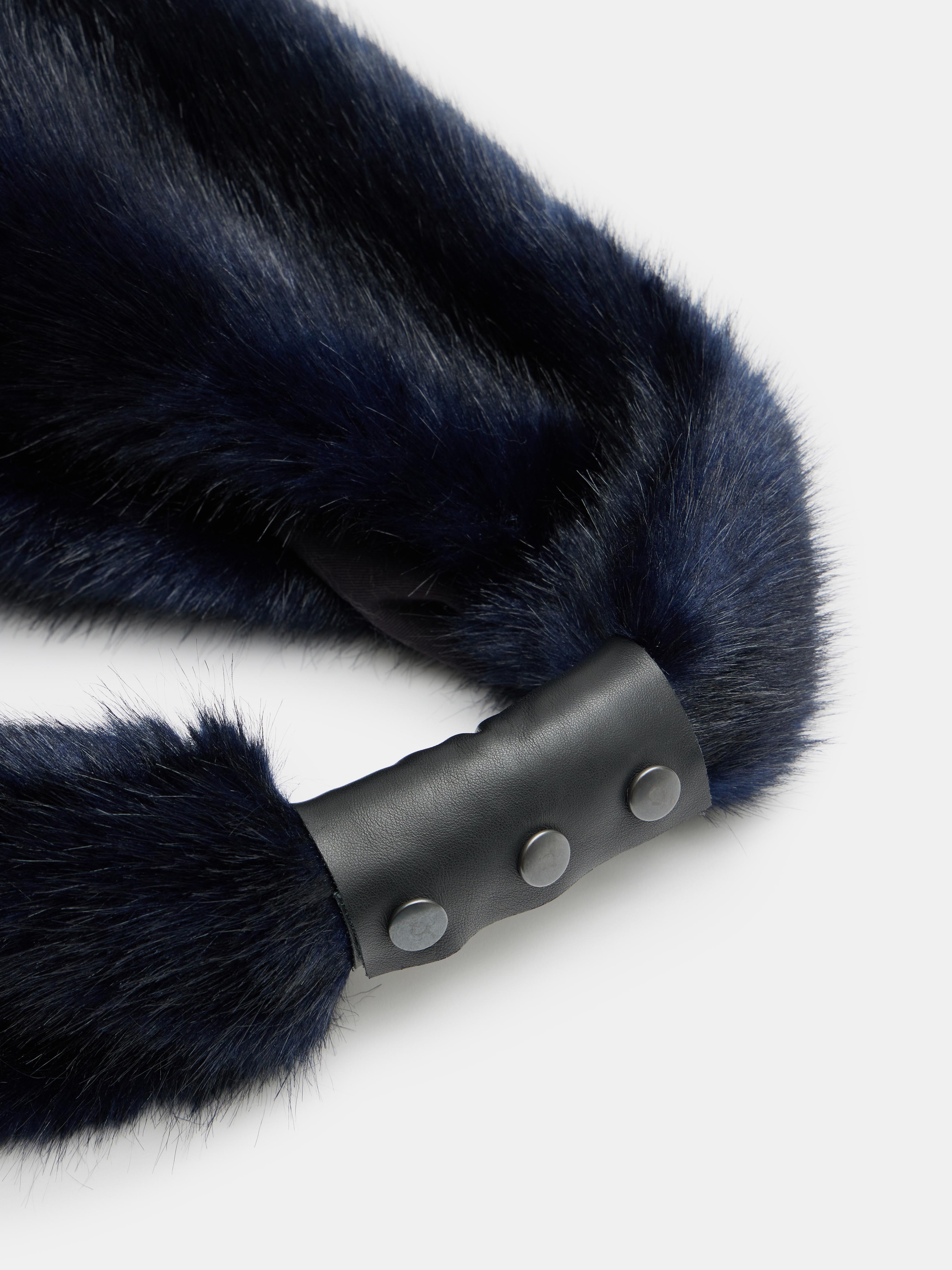 Helen Moore Faux Fur Triangle Tote