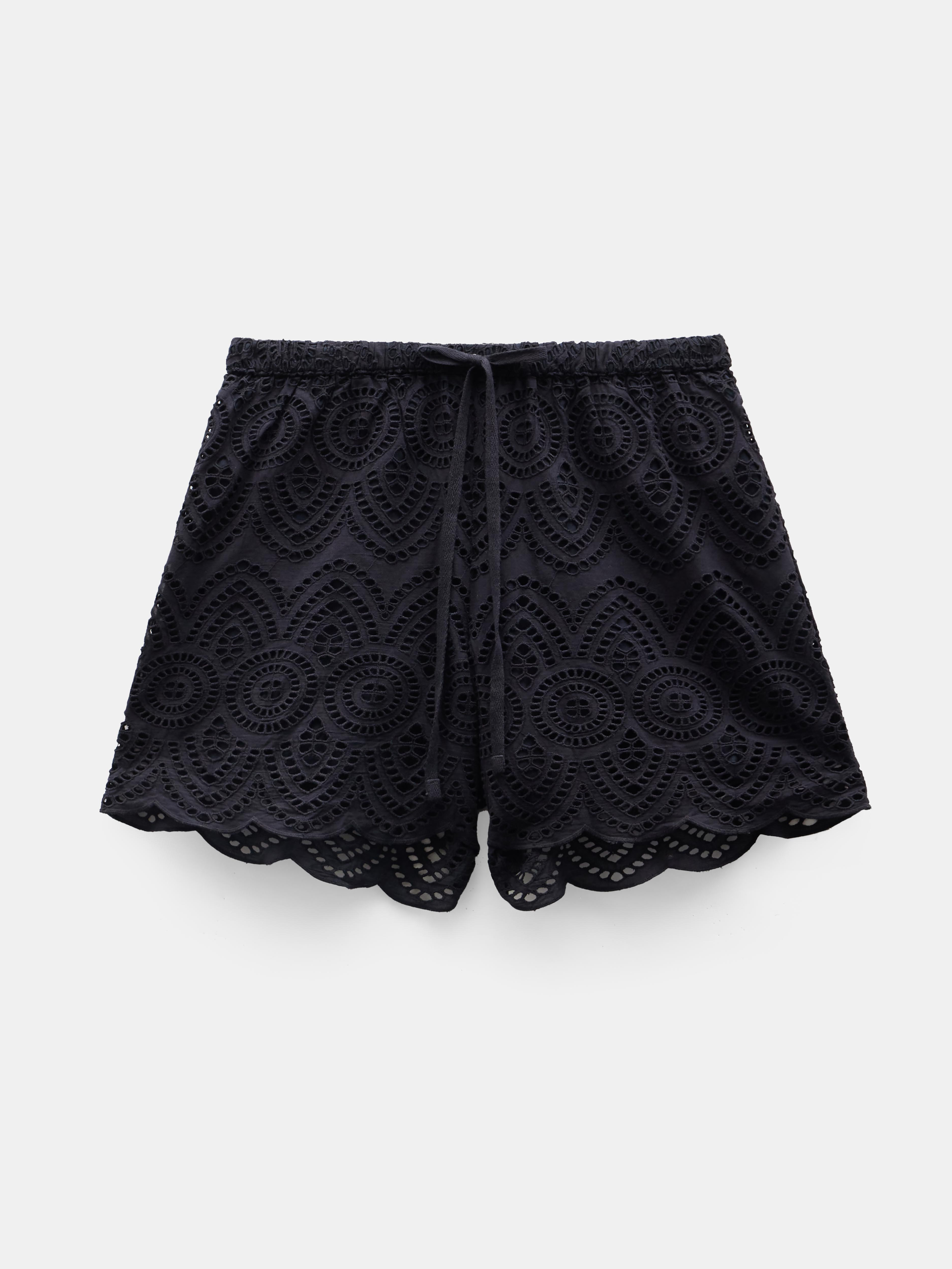 Margot Cotton Broderie Pull On Shorts