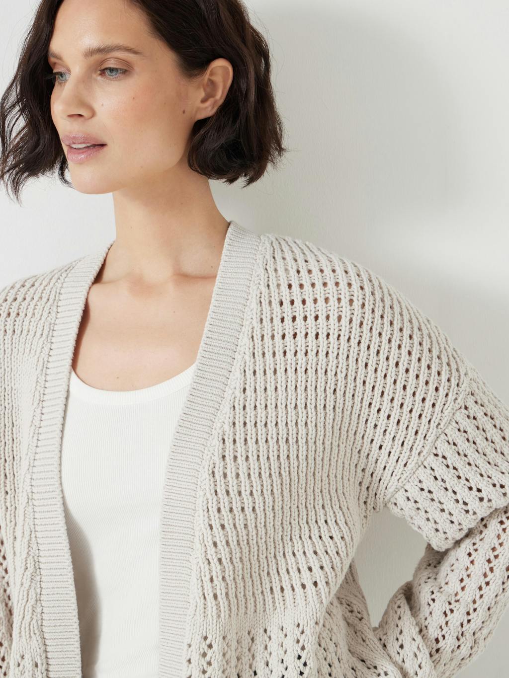 013214-0340-04 Open Stitch Edge to Edge Cardigan