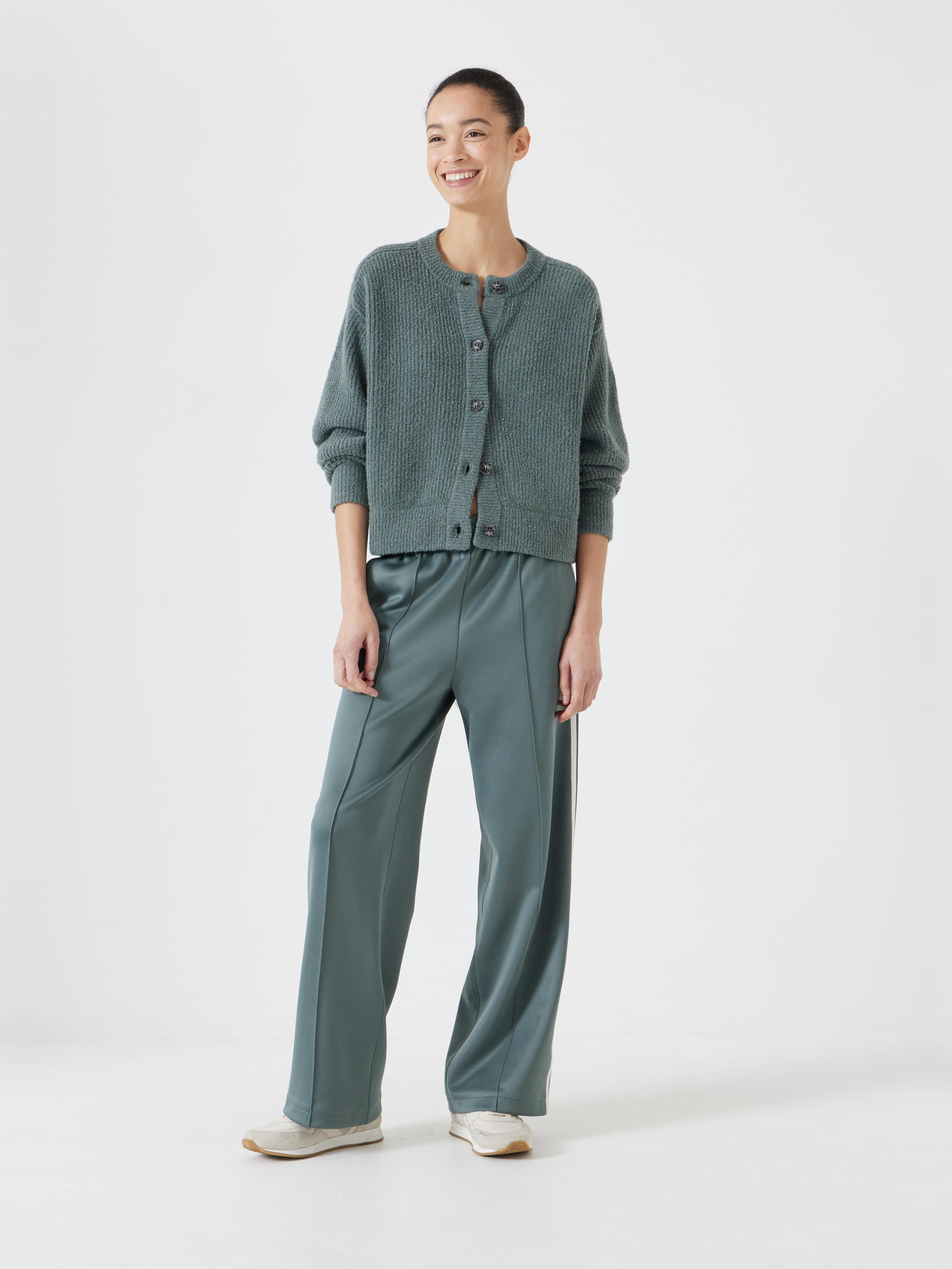 Button Front Rib Cardigan