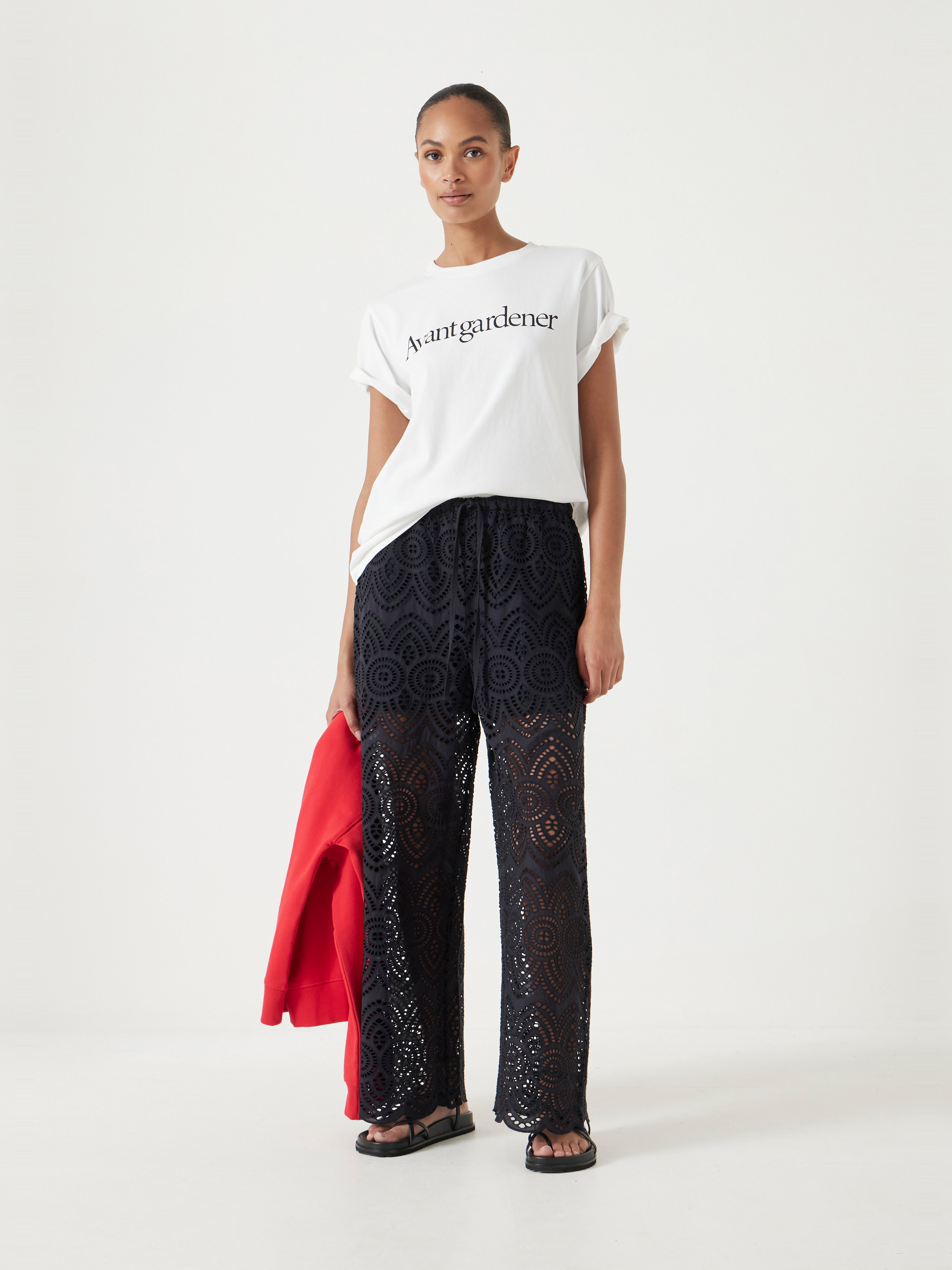Cotton Broderie Trousers