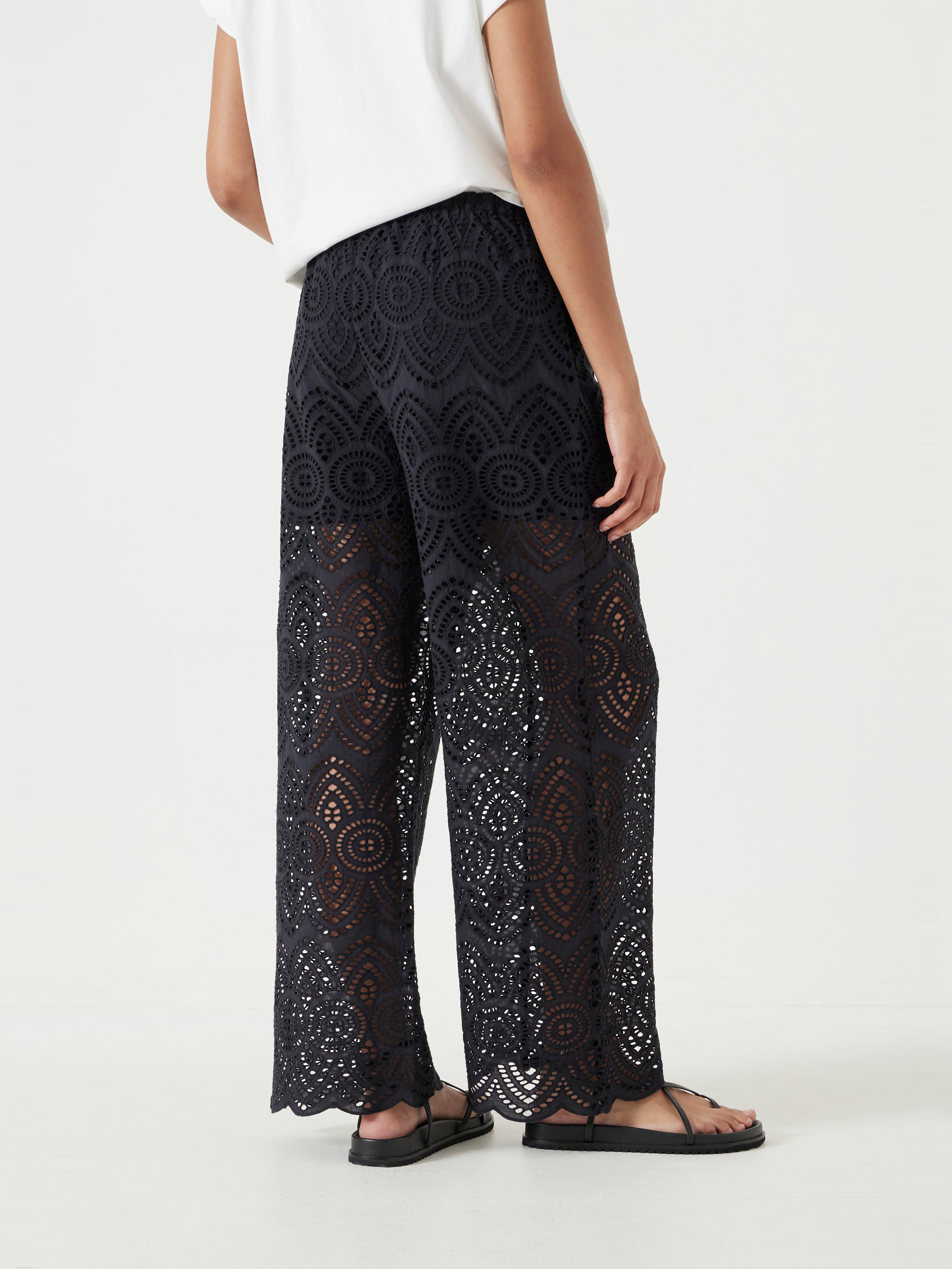 Cotton Broderie Trousers