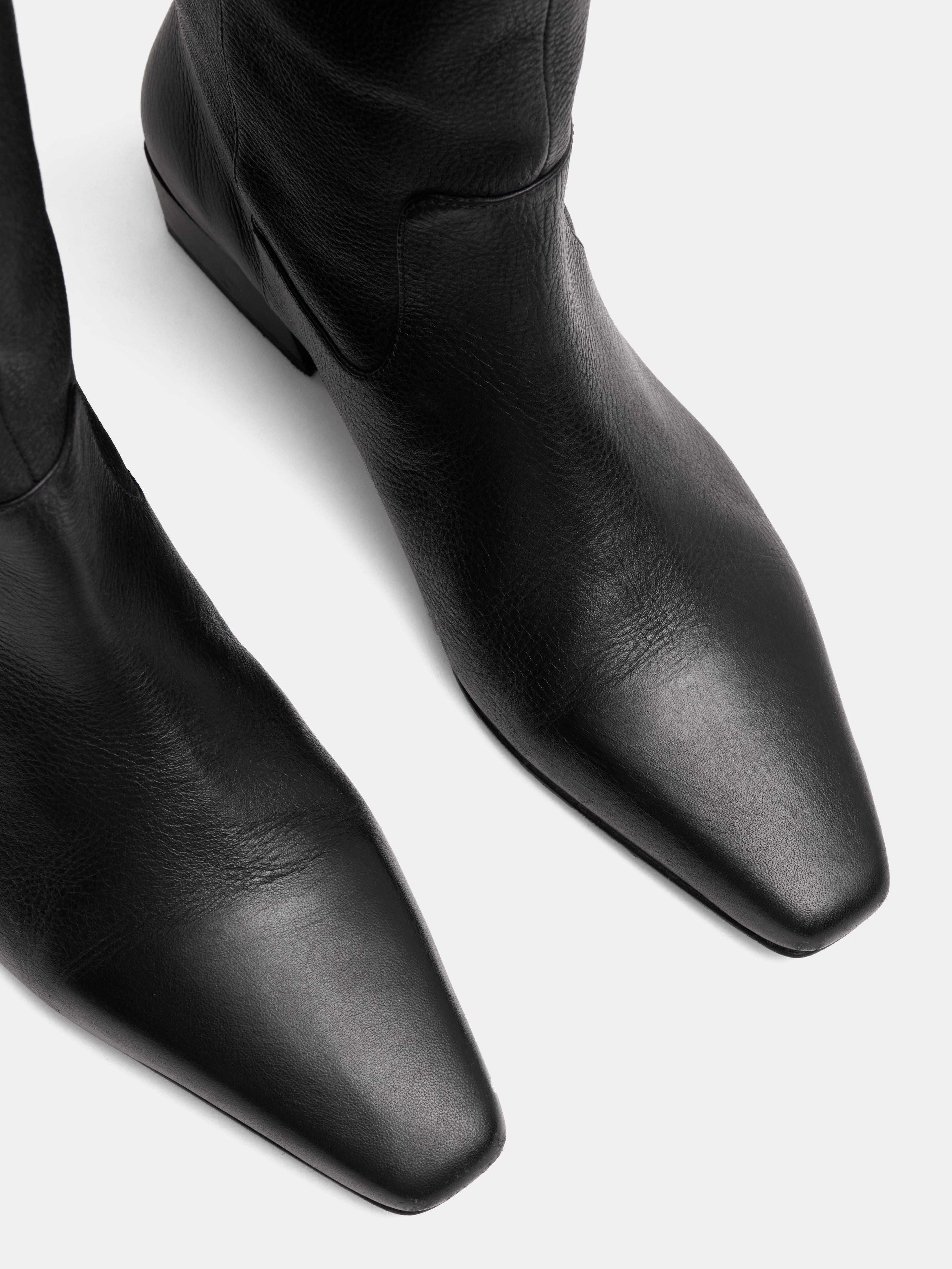 Square Toe Knee High Boots