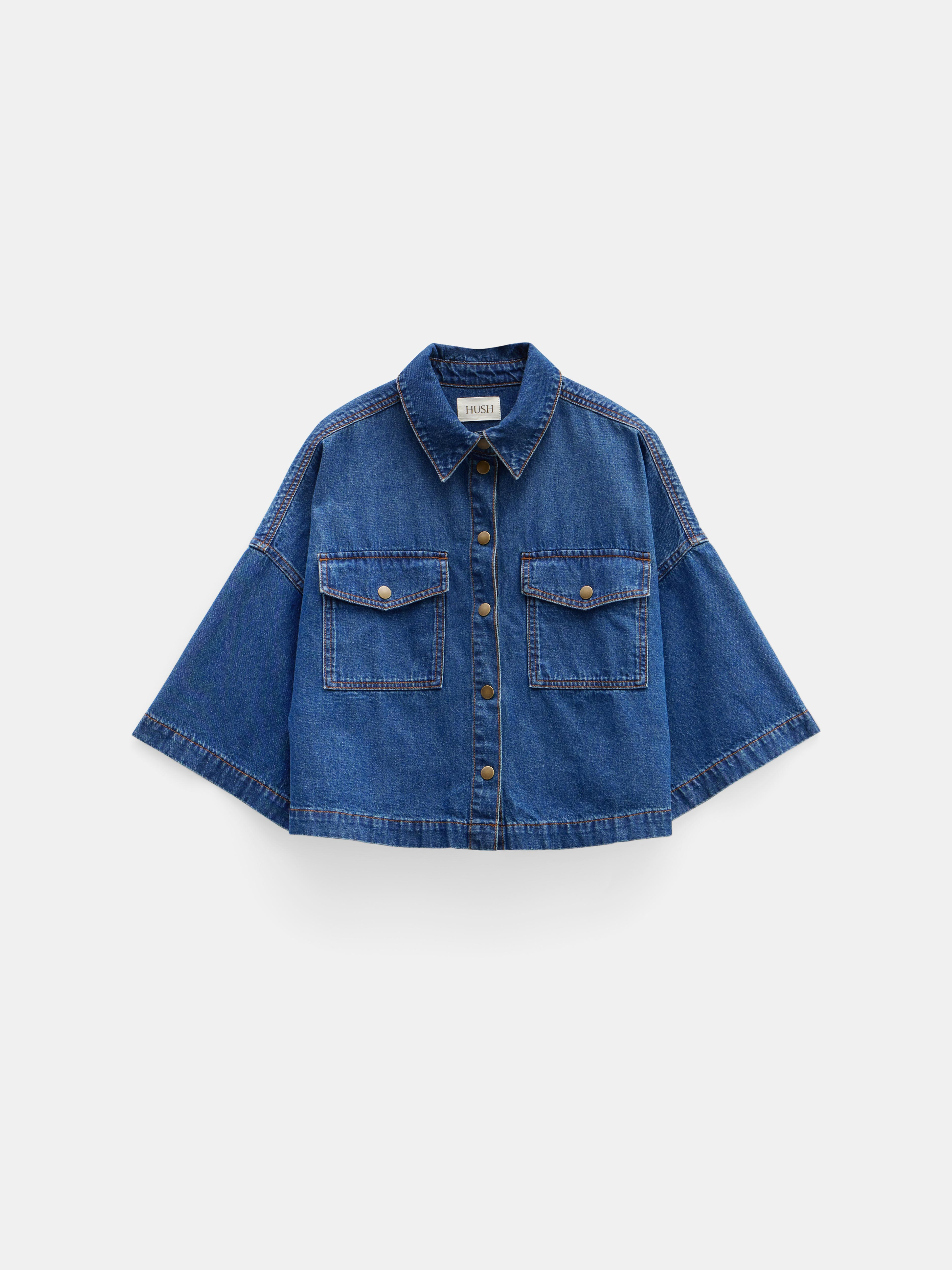 Chlo Oversized Cropped Denim Shirt
