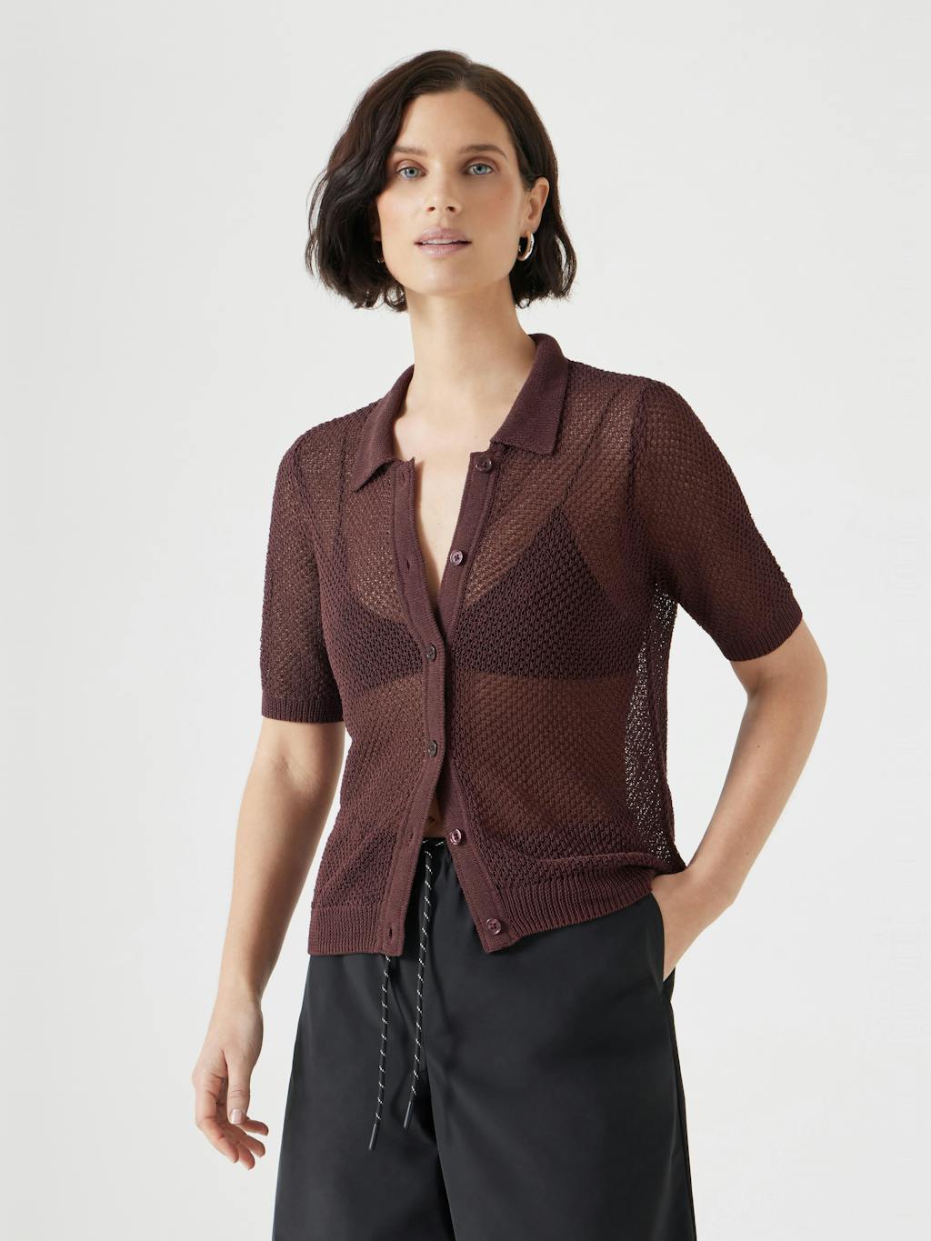 012783-1312-01 Soft Mesh Knitted Top