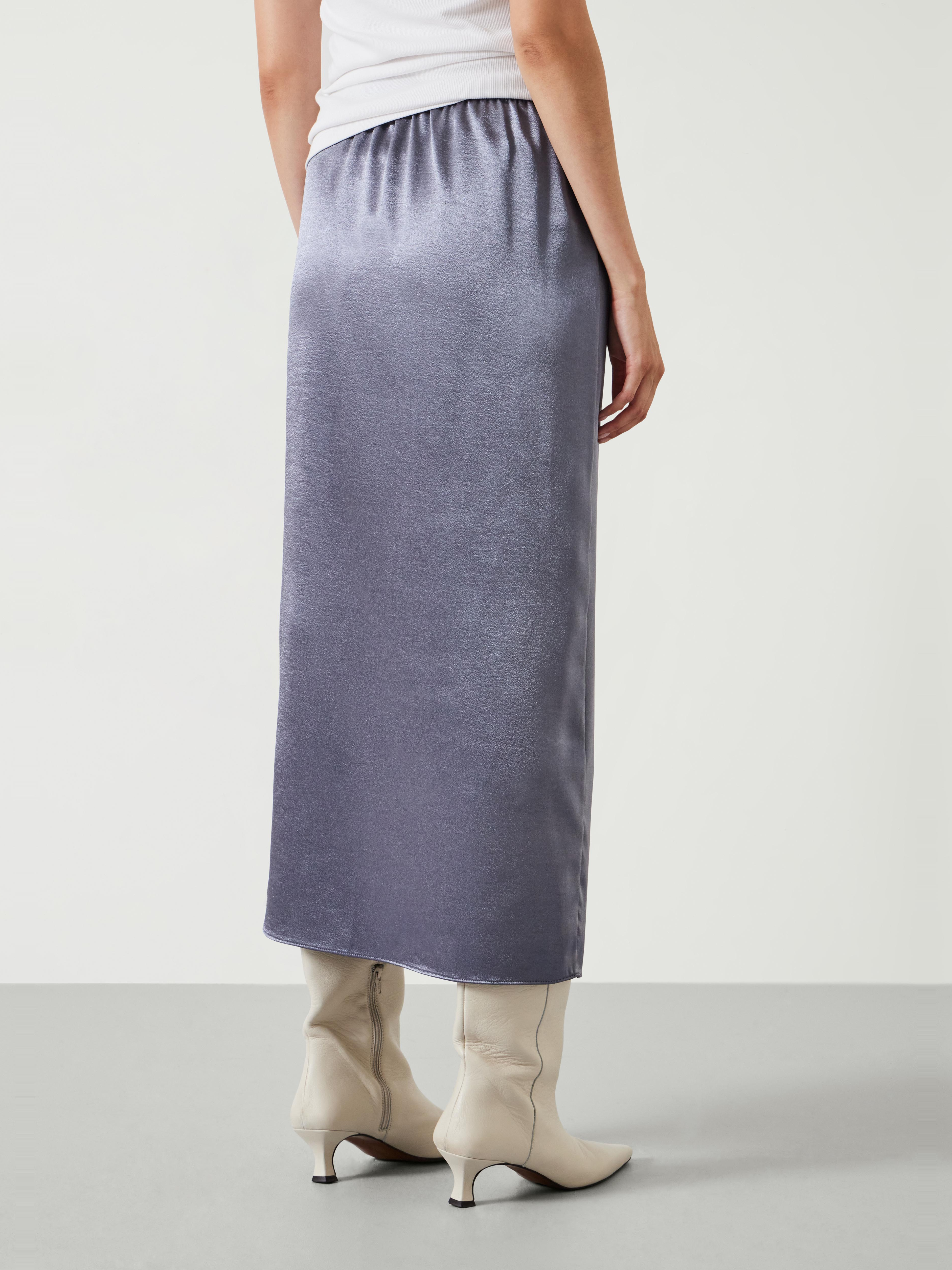 Aurora Satin Midi Skirt