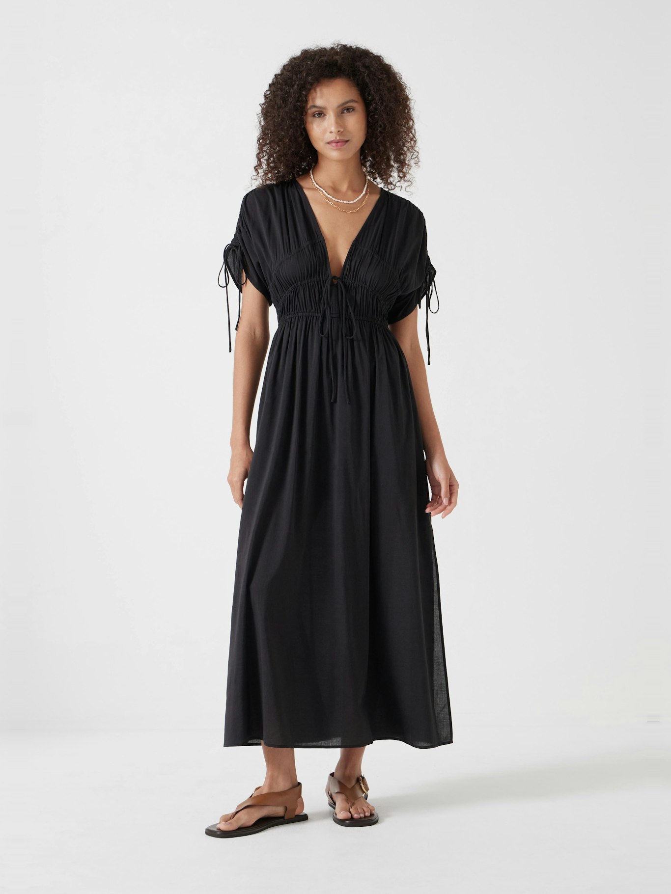 012860-0207-01 Grace Cotton Blend Midi Beach Dress