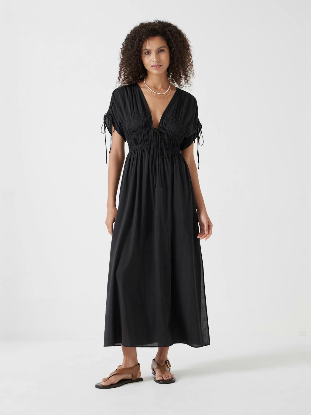 012860-0207-01 Grace Cotton Blend Midi Beach Dress