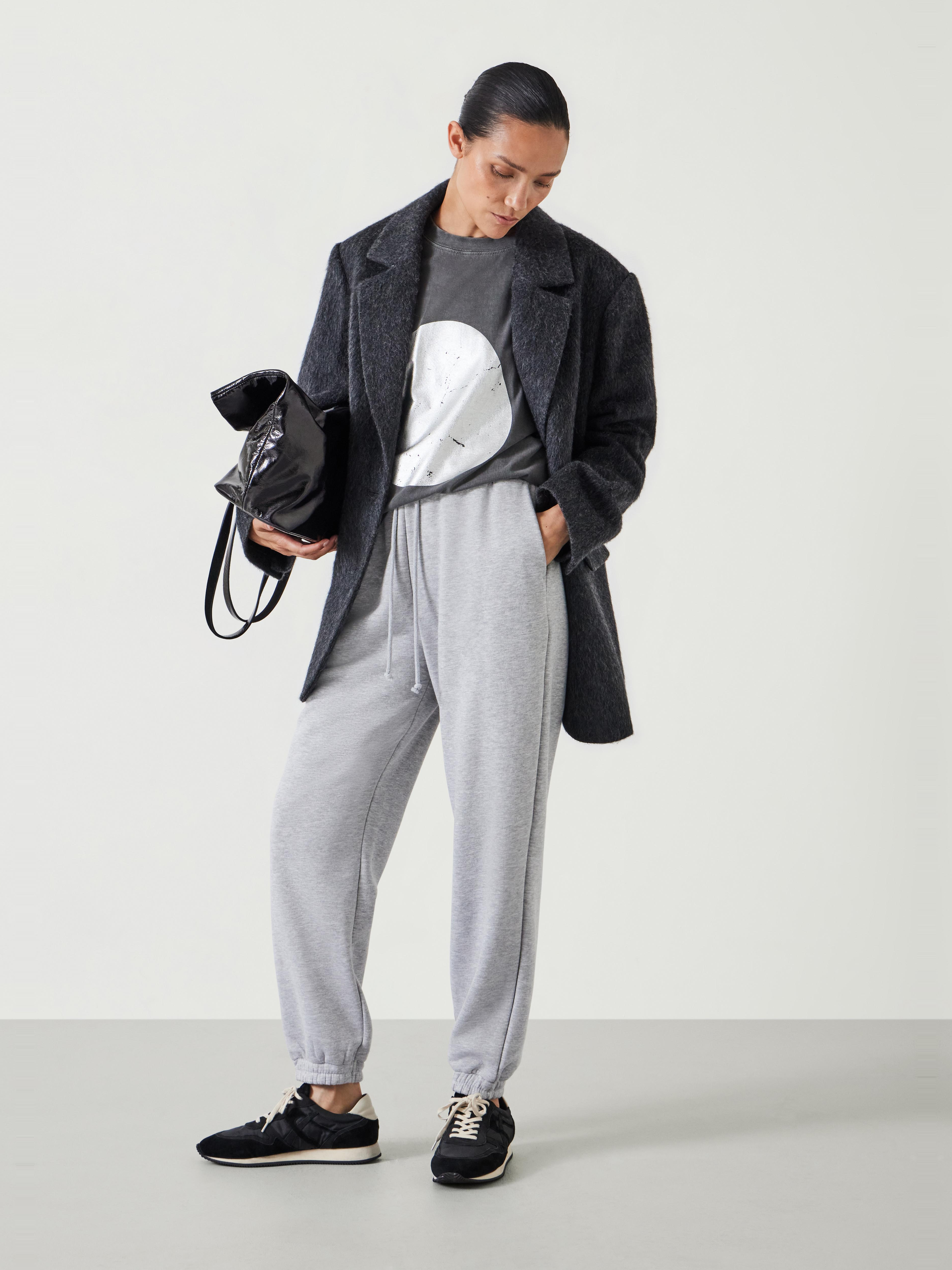 Metallic Print Oversized Graphic T-Shirt