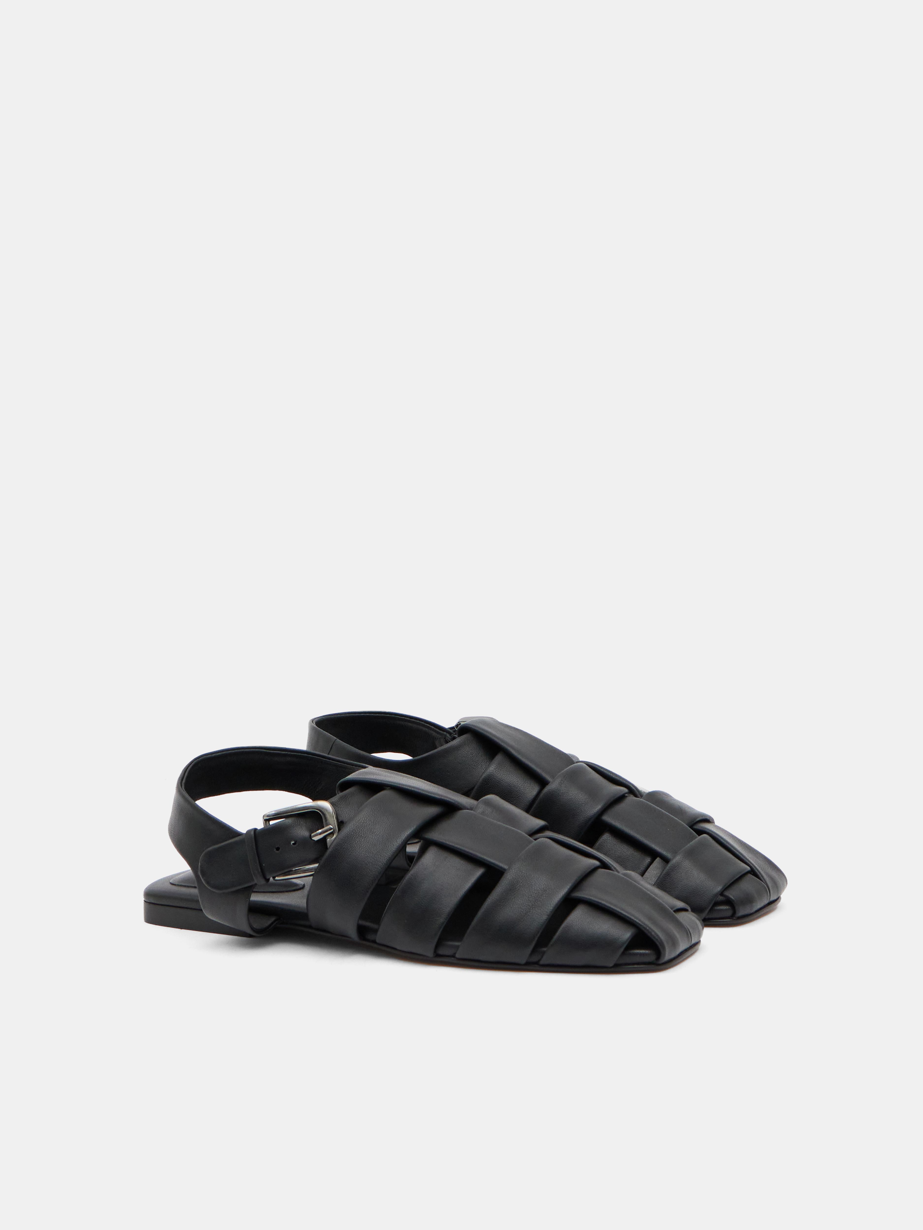 Leather Caged Fisherman Sandals