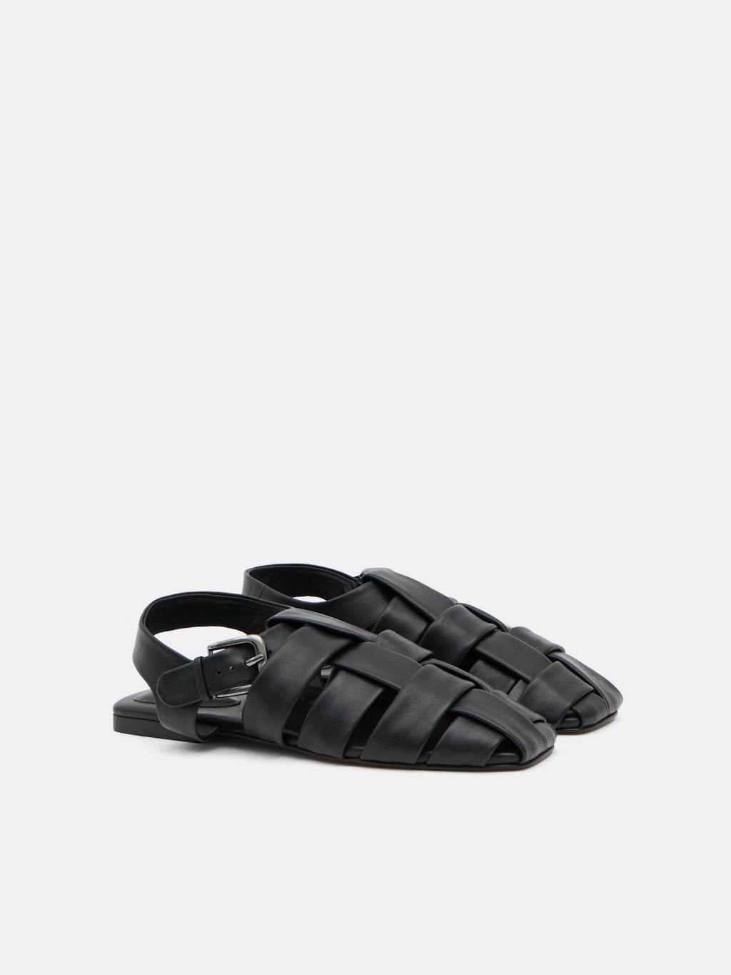 013037-0456-03 Leather Caged Fisherman Sandals