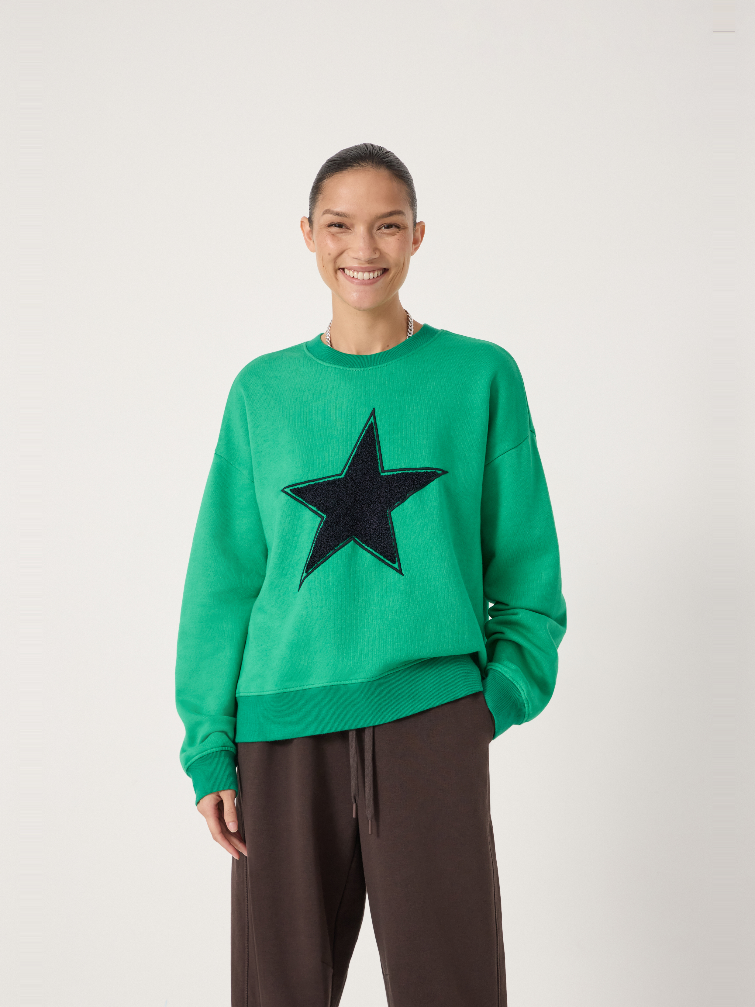 Star Graphic Towelling Sweatshirt