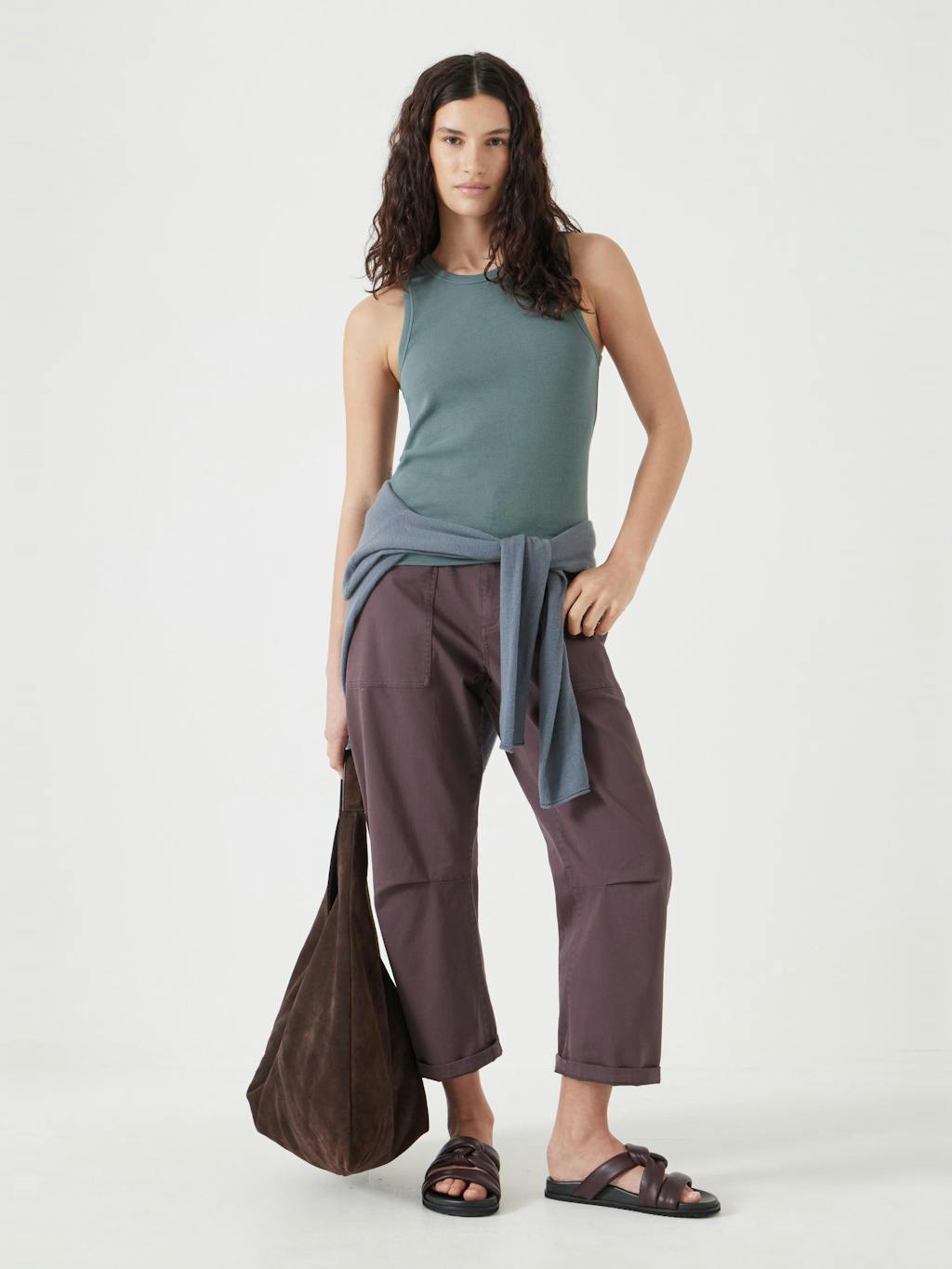 013564-1833-02 High Neck Ribbed Vest