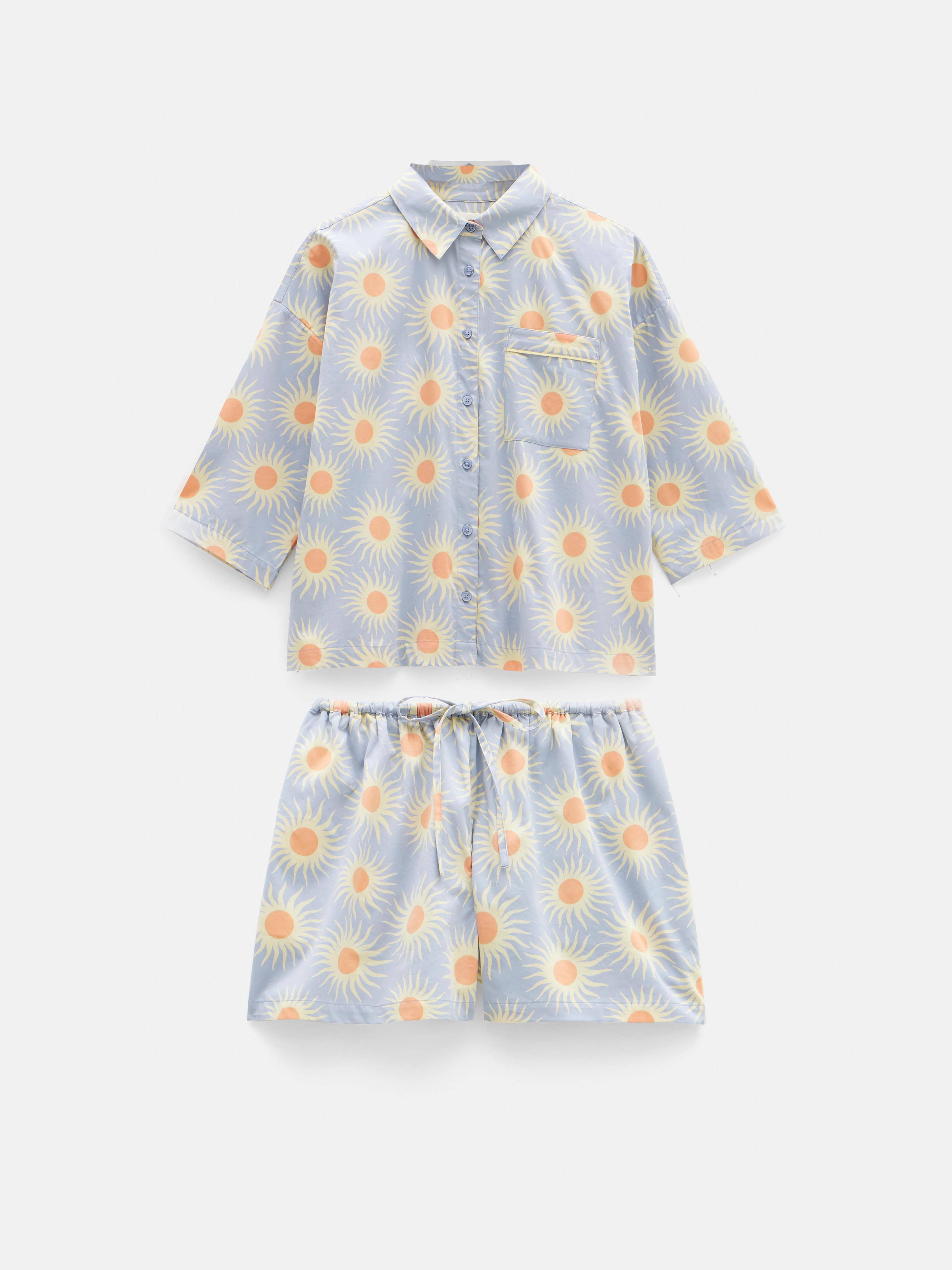 Cotton Sateen Short Pyjamas Set