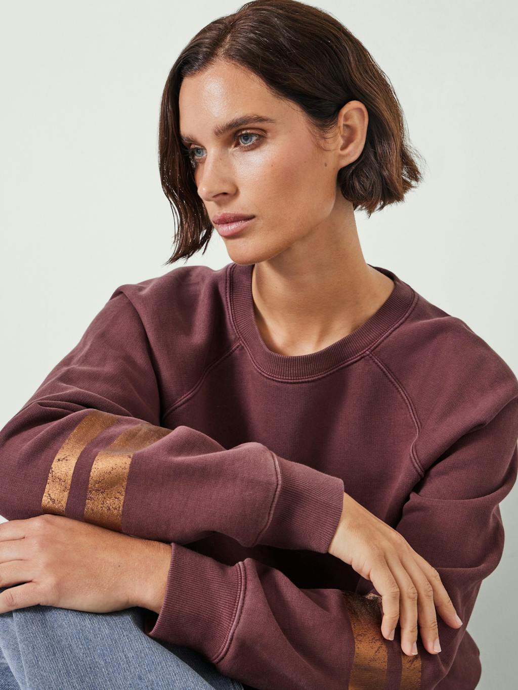 012089-0676-04 Gemma Foil Stripe Sweatshirt