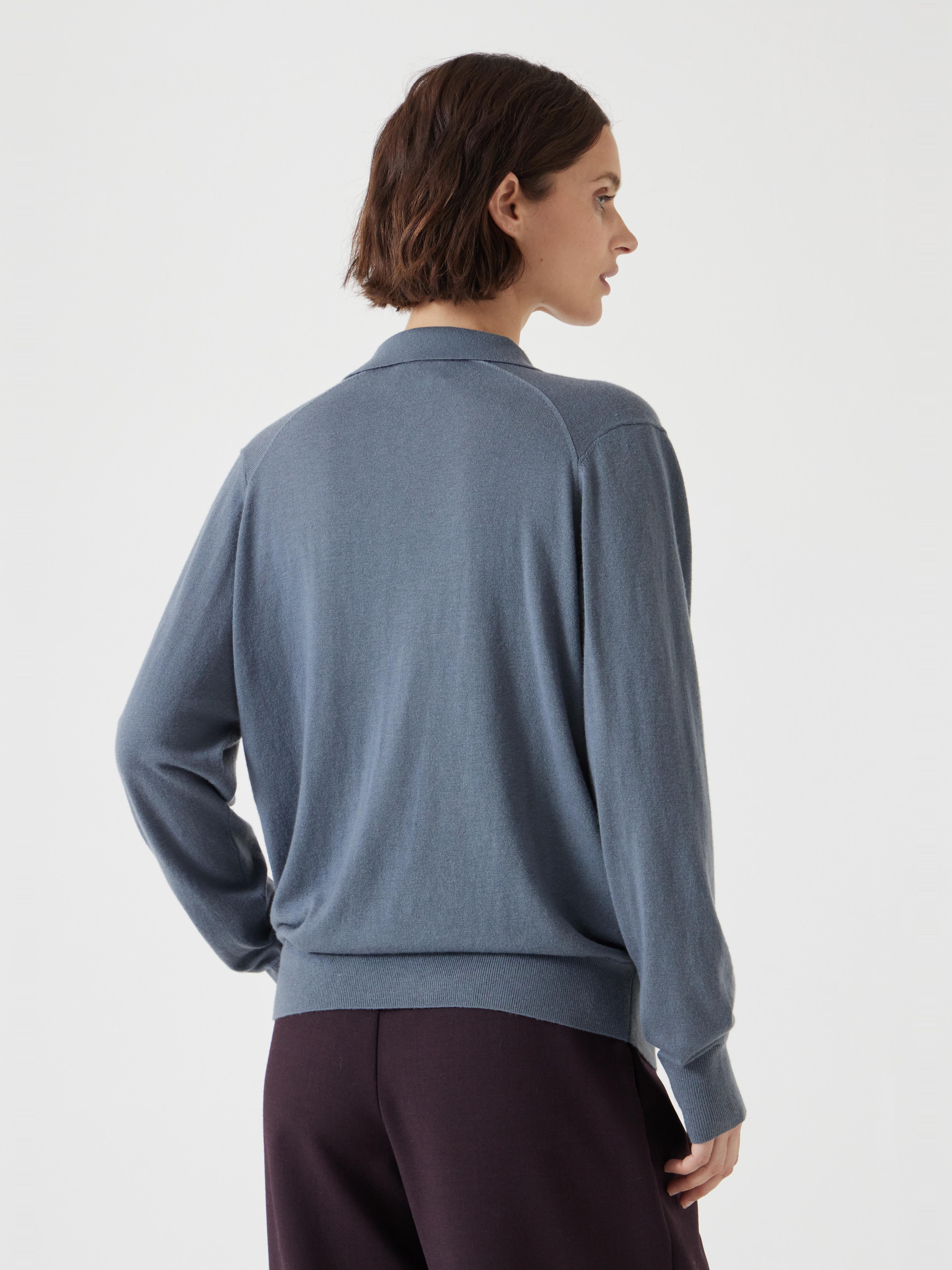 Wool Blend Polo Knitted Jumper