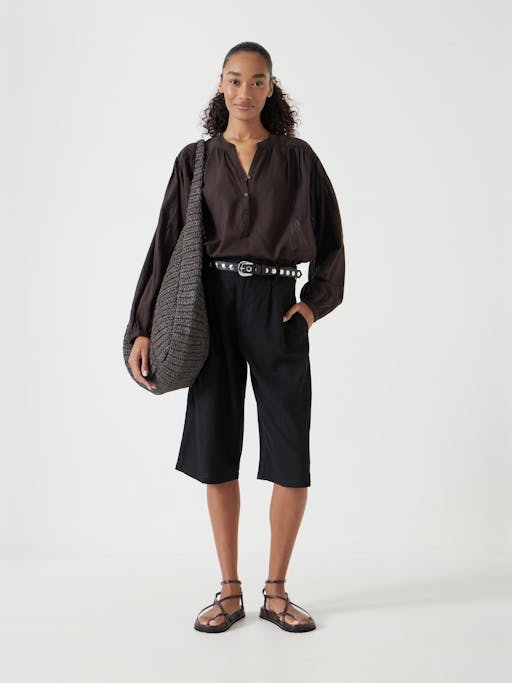 Linen Blend Lya Bermuda Shorts