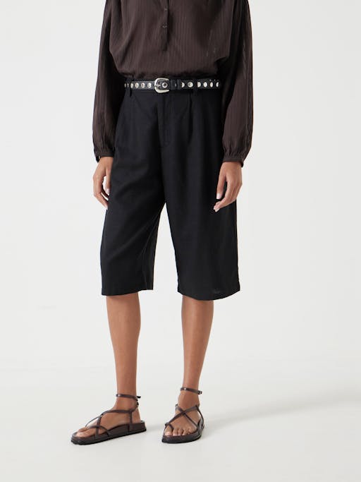 Linen Blend Lya Bermuda Shorts