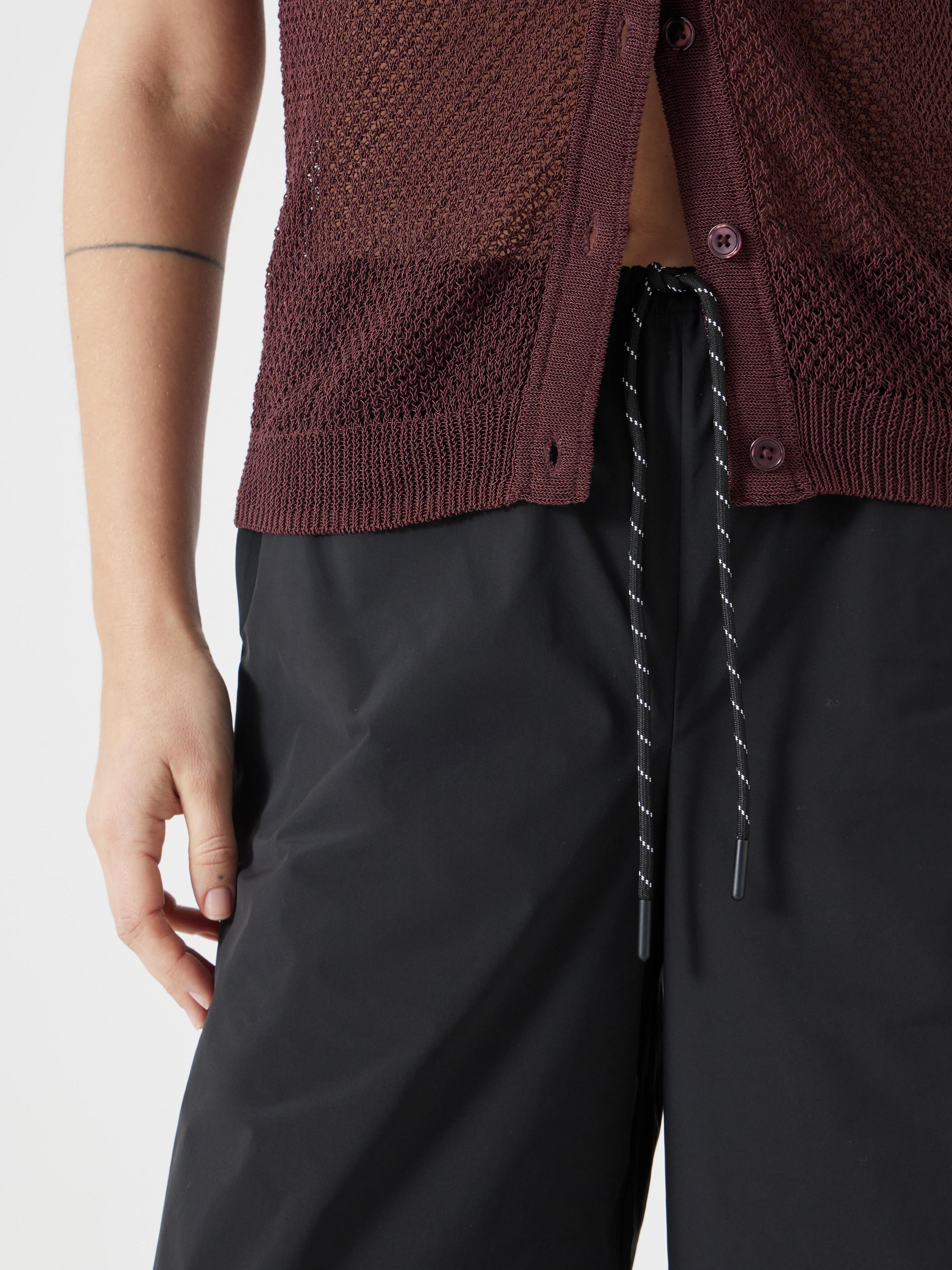 Technical Melissa Wide Leg Cropped Trousers - Black | Hush