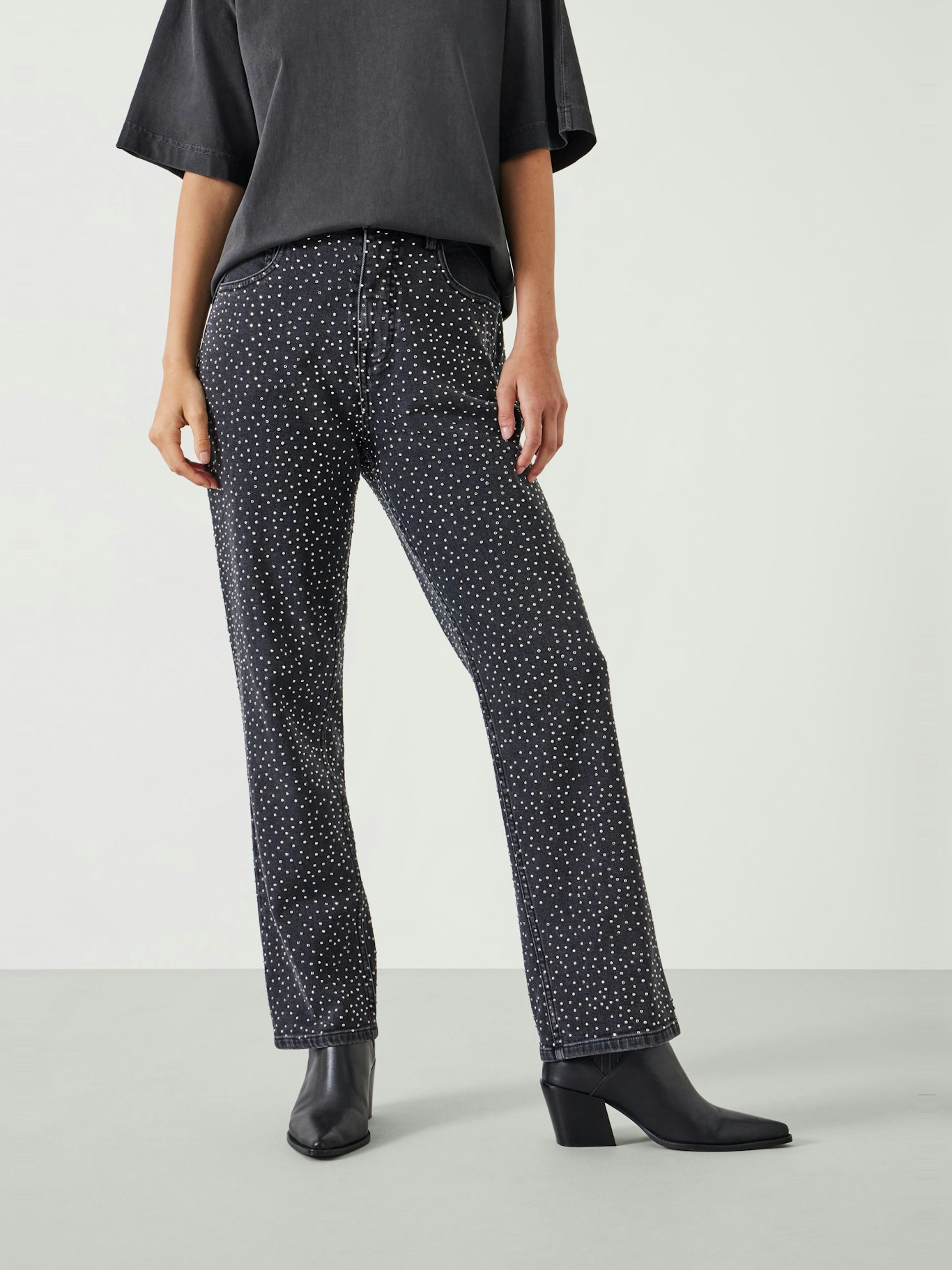 012229-2826-02 Alex Slim Straight Leg Rhinestone Denim Jeans