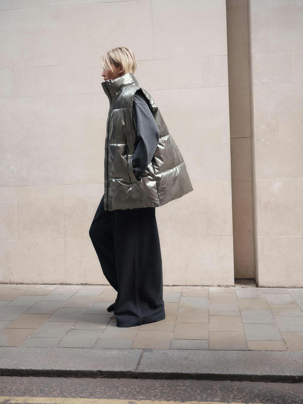 011934-4698-10 Alice Metallic Puffer Gilet