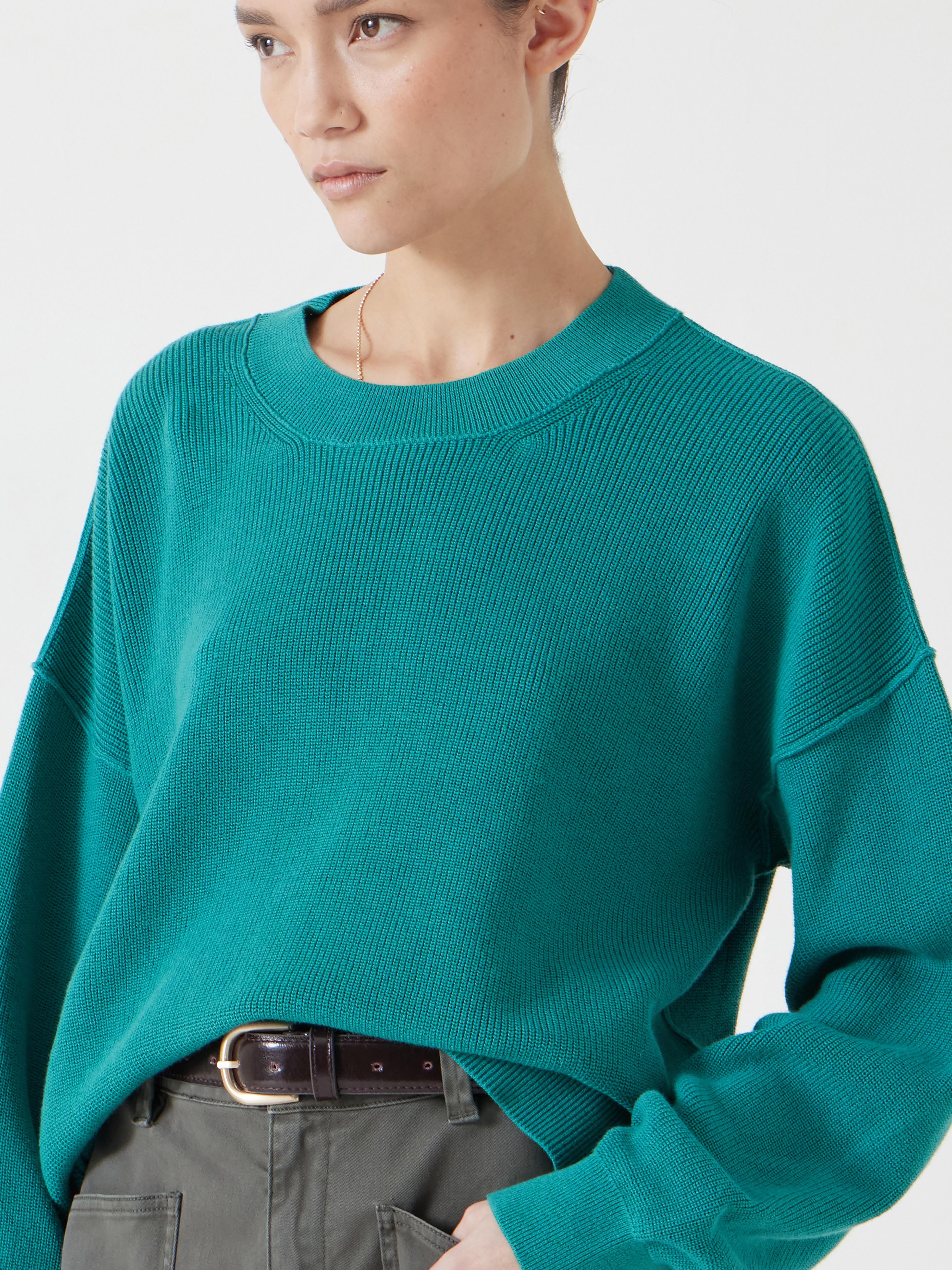 Cotton Boxy Rib Jumper