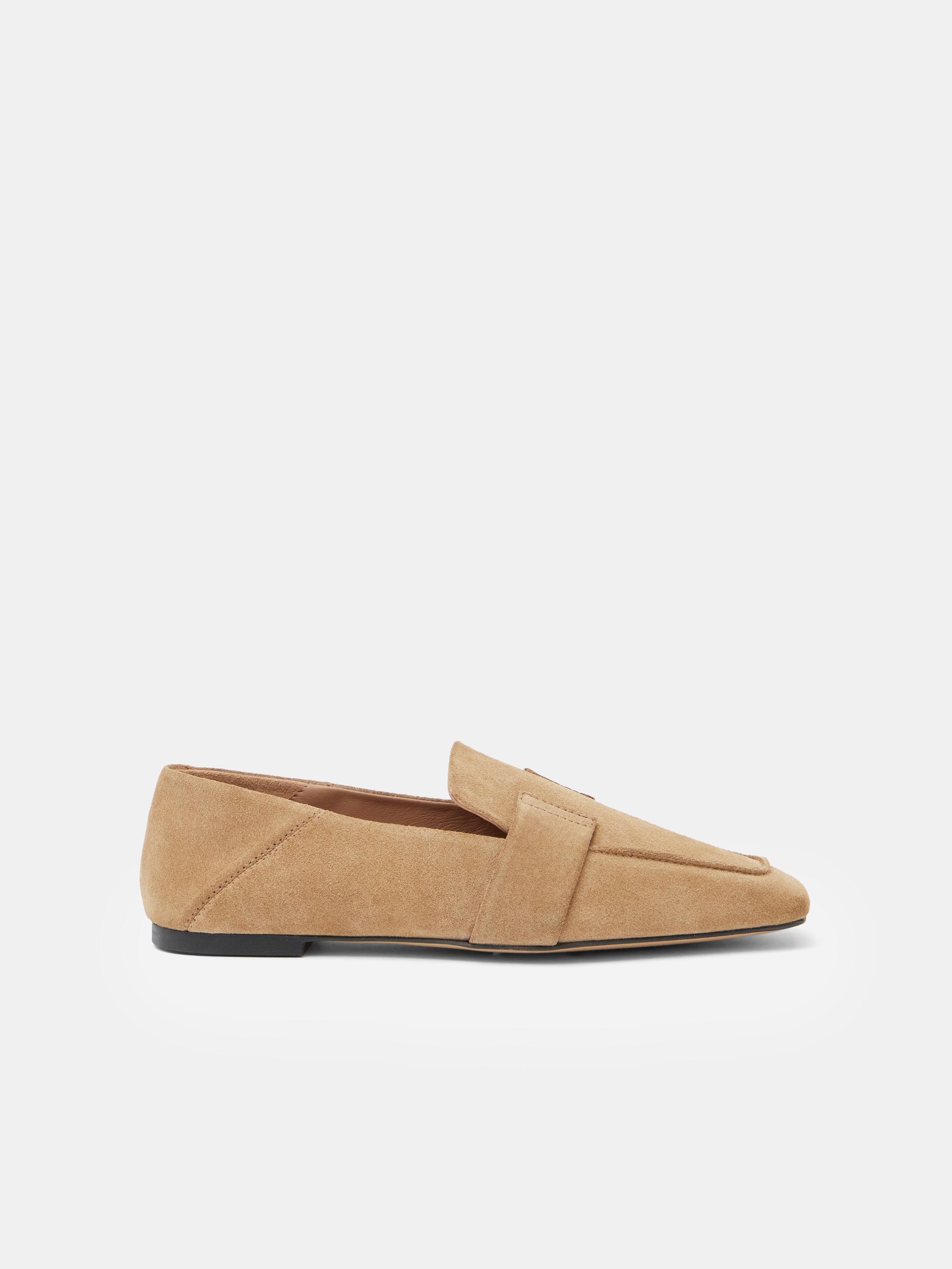 Sora Square-Toe Suede Loafers