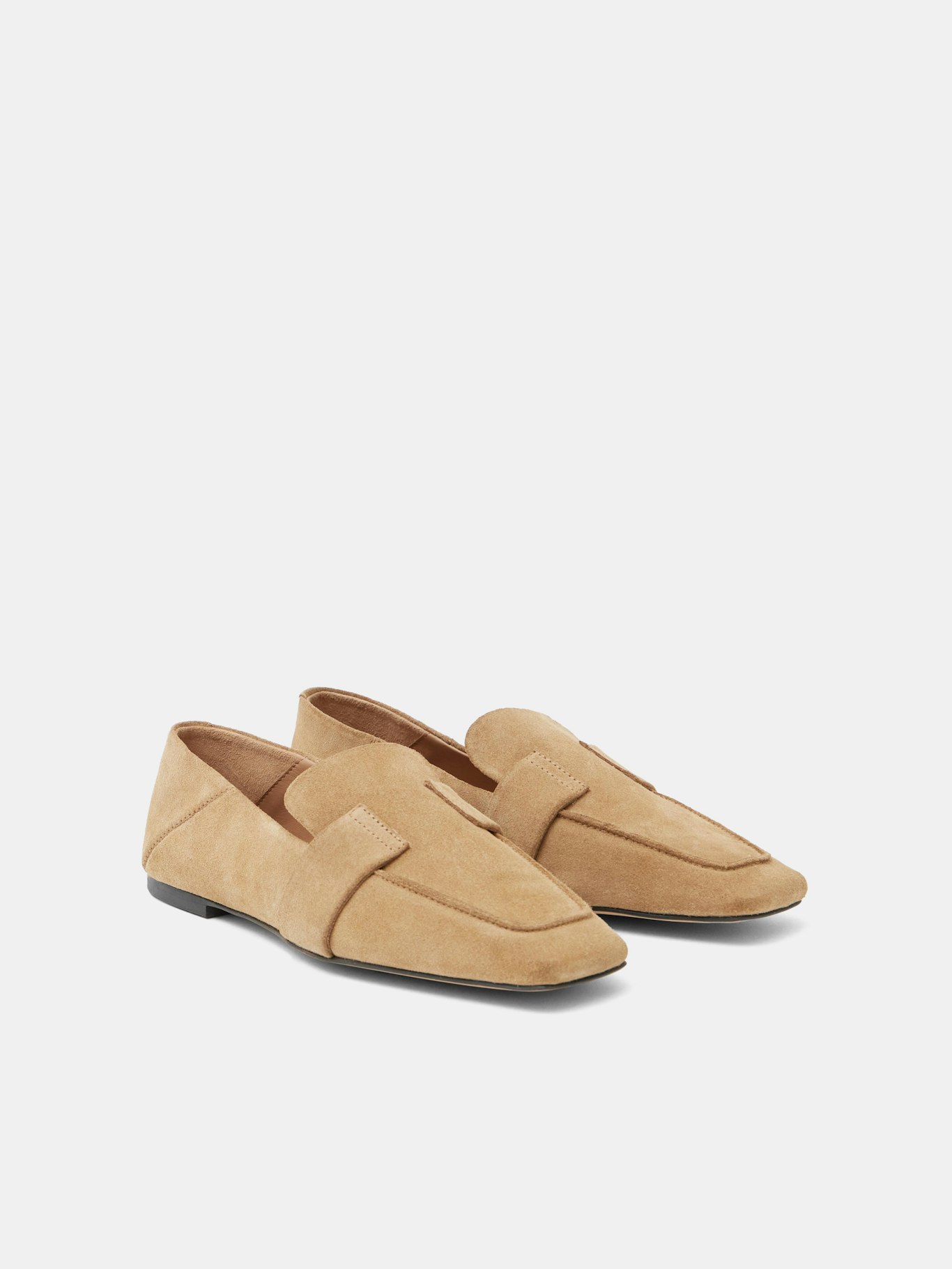 012648-0557-03 Sora Square-Toe Suede Loafers