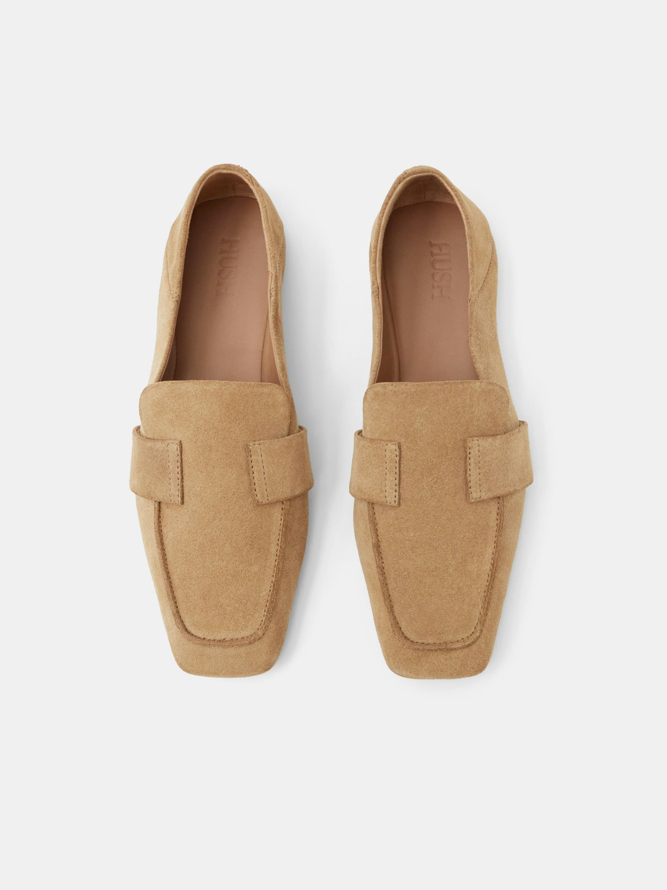 012648-0557-04 Sora Square-Toe Suede Loafers